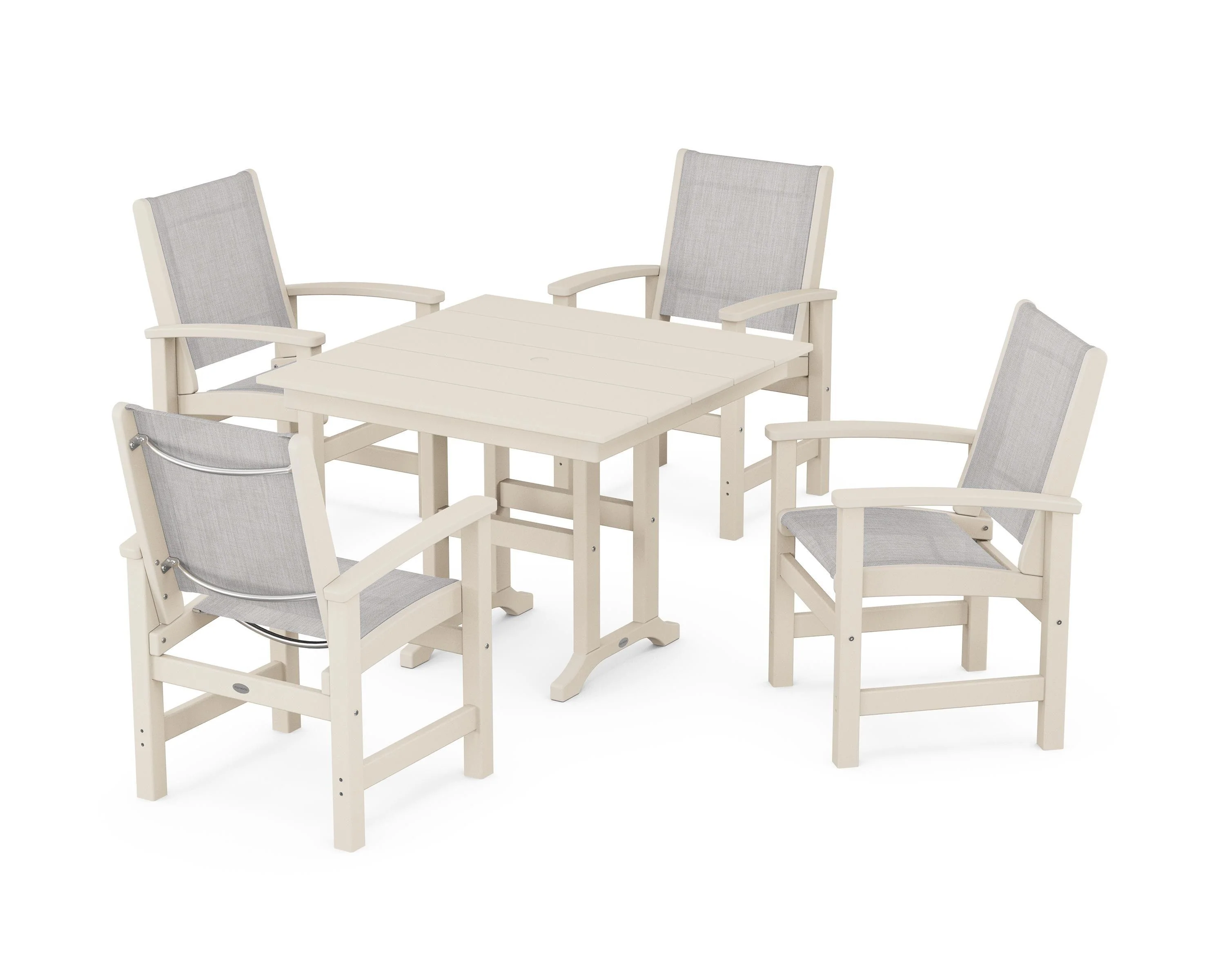 Coastal 5-Piece Farmhouse Dining Set - Image 66
