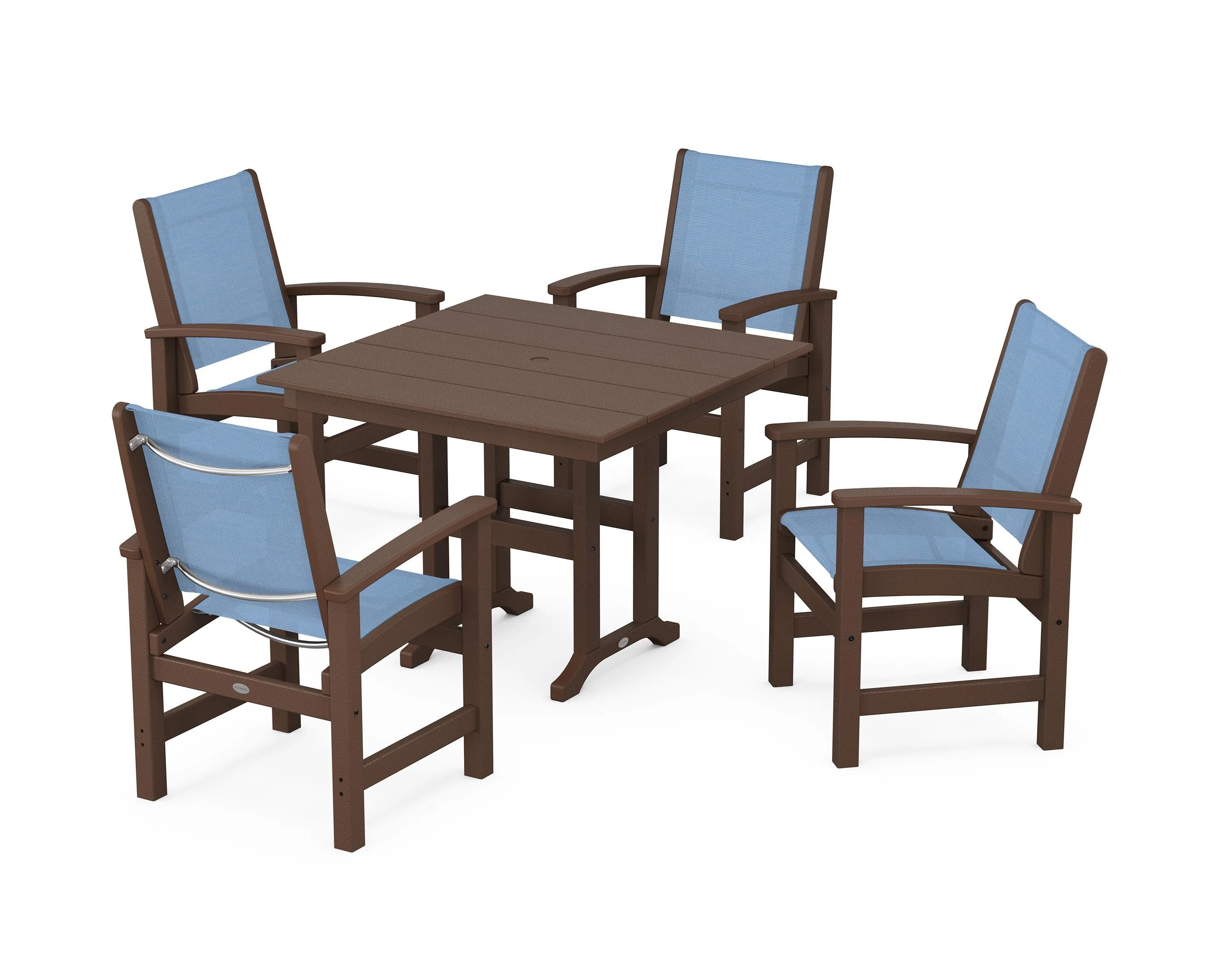 Coastal 5-Piece Farmhouse Dining Set - Image 8