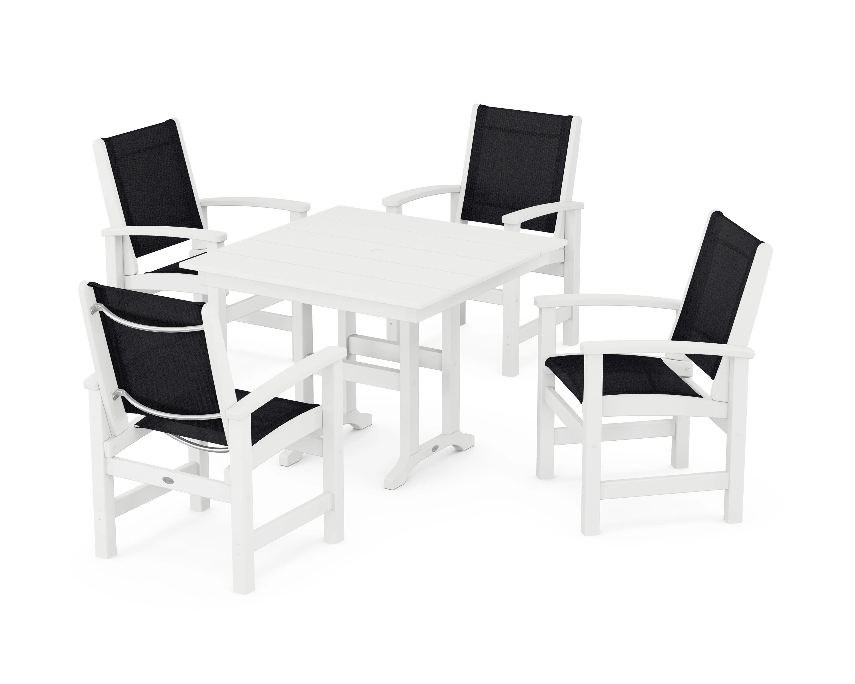 Coastal 5-Piece Farmhouse Dining Set - Image 91