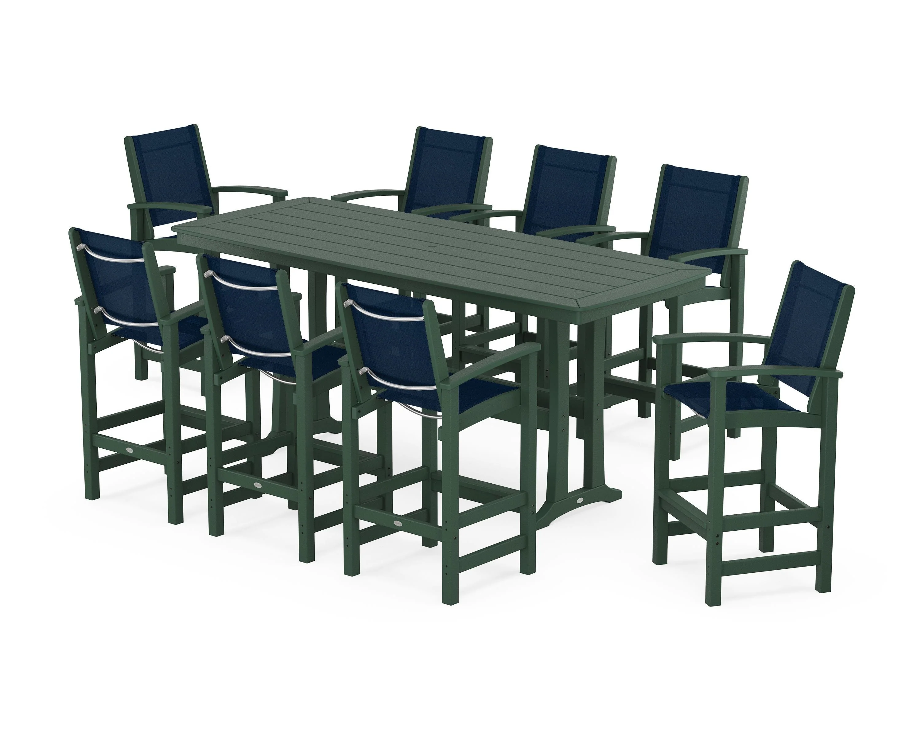 Coastal 9-Piece Bar Set with Trestle Legs - Image 10