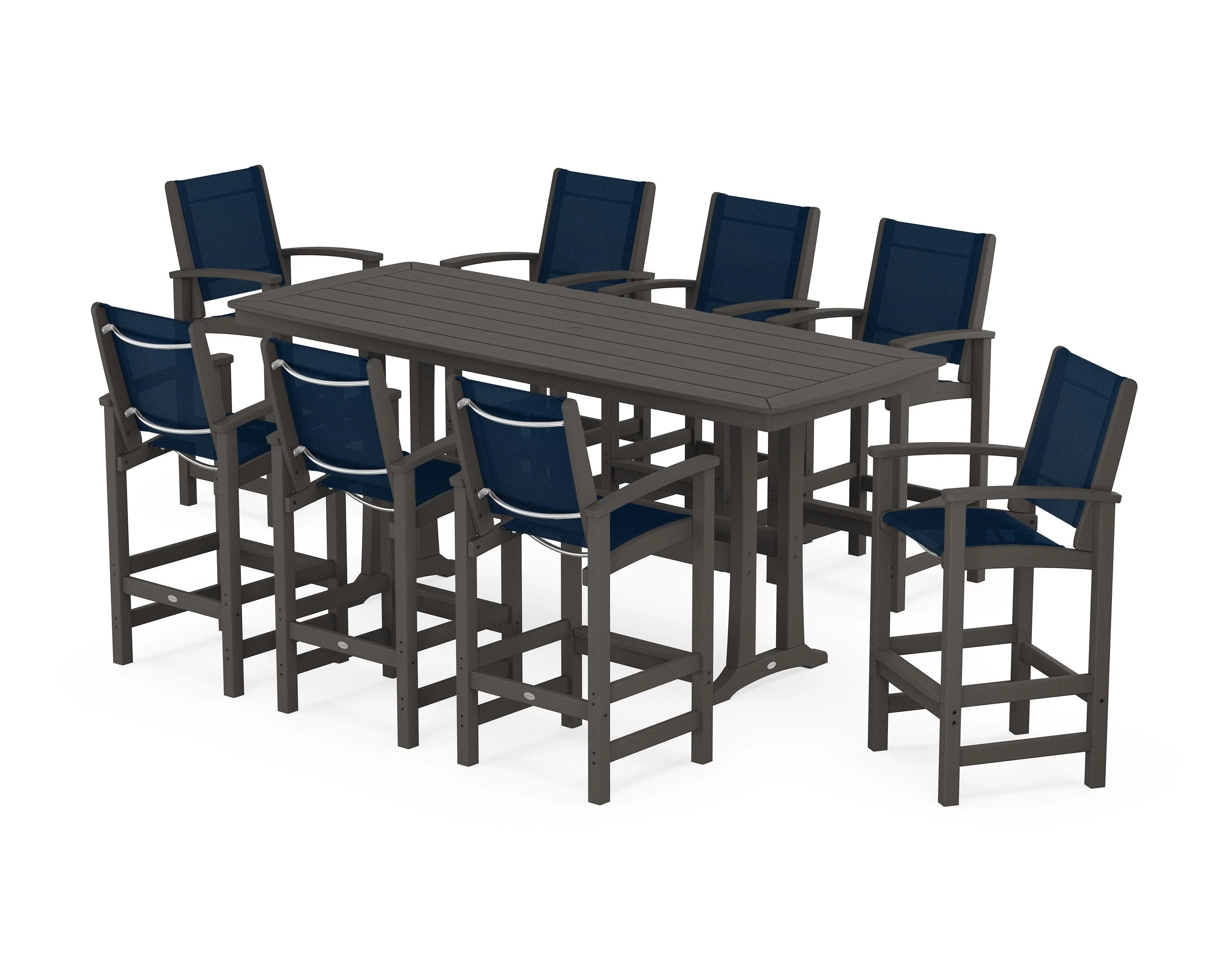 Coastal 9-Piece Bar Set with Trestle Legs - Image 100