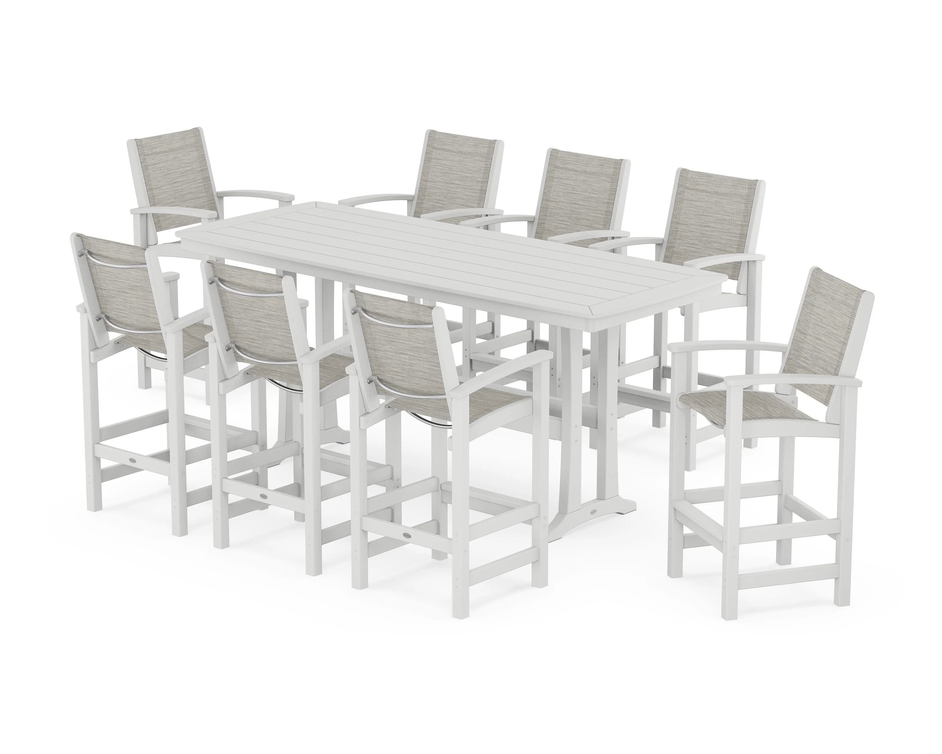Coastal 9-Piece Bar Set with Trestle Legs - Image 101