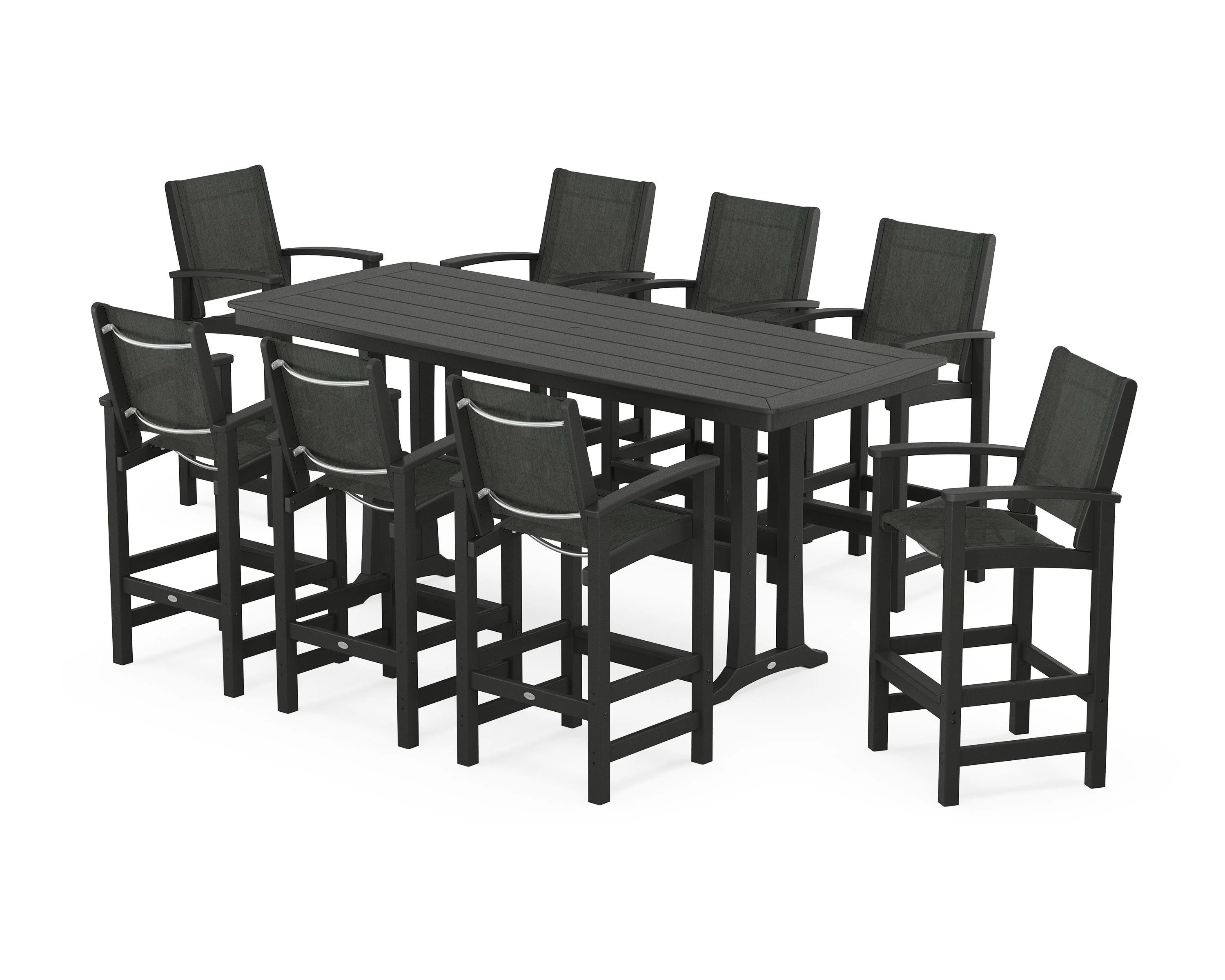 Coastal 9-Piece Bar Set with Trestle Legs - Image 106