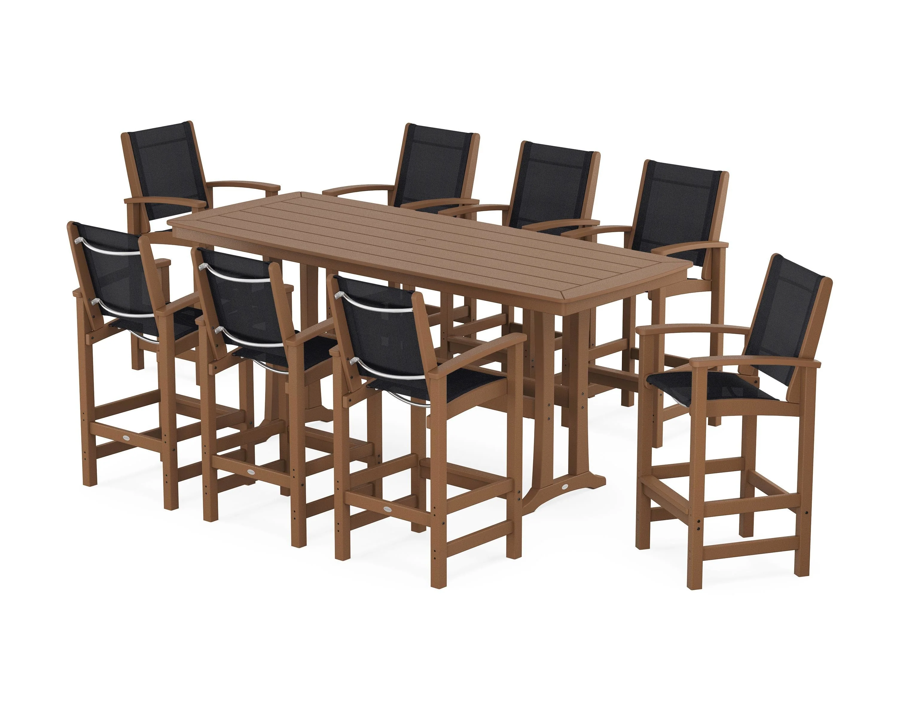 Coastal 9-Piece Bar Set with Trestle Legs - Image 109