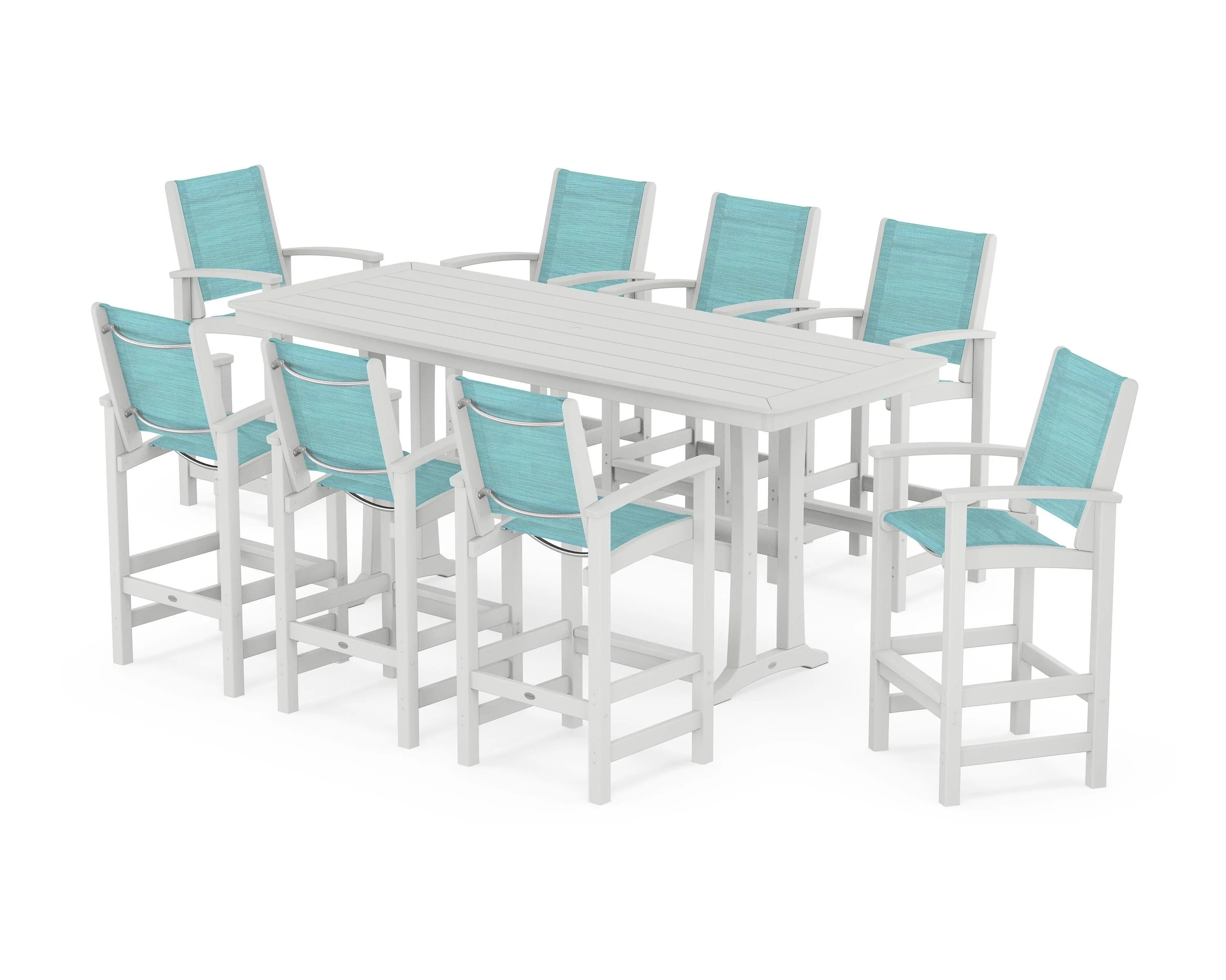 Coastal 9-Piece Bar Set with Trestle Legs - Image 11