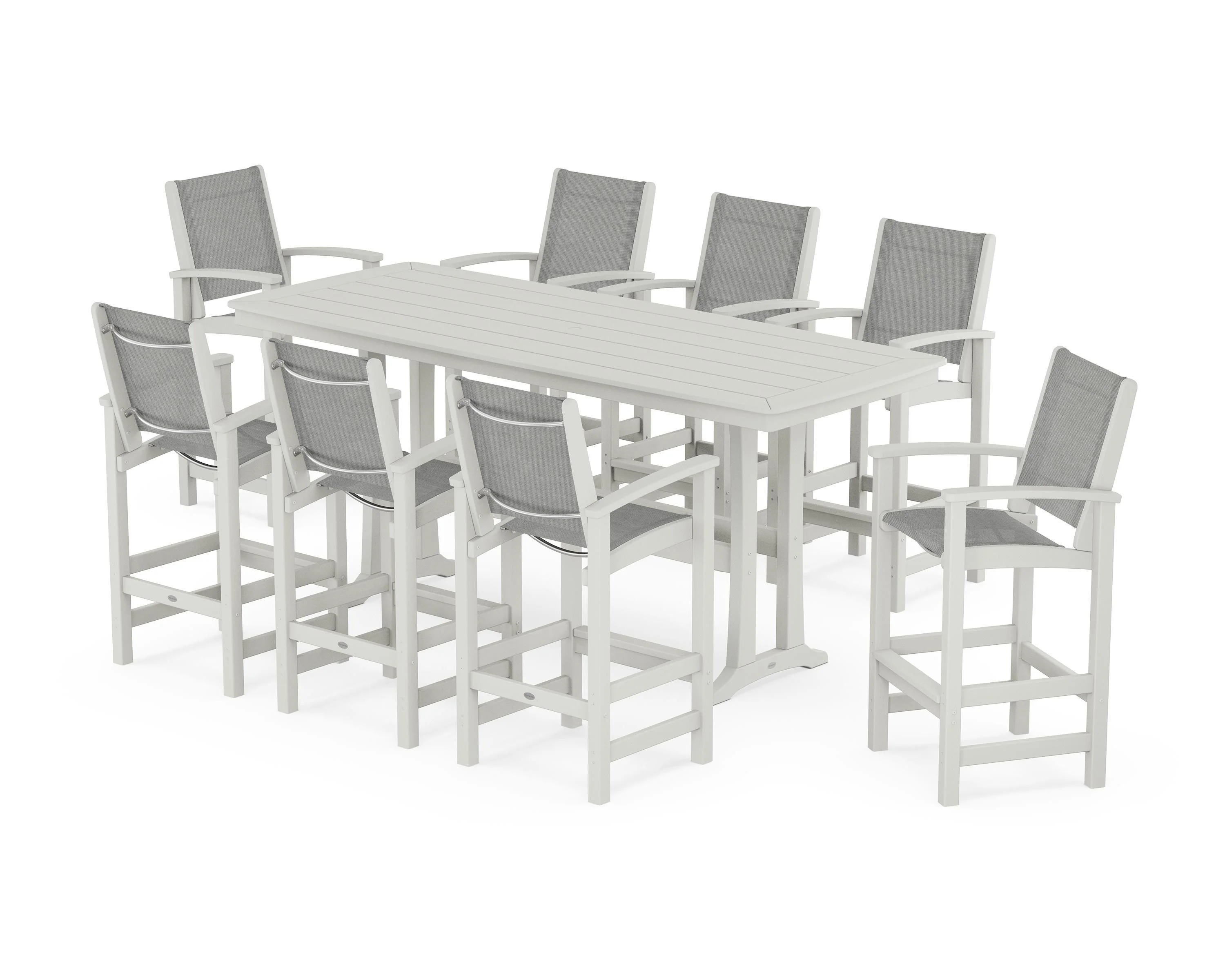 Coastal 9-Piece Bar Set with Trestle Legs - Image 110