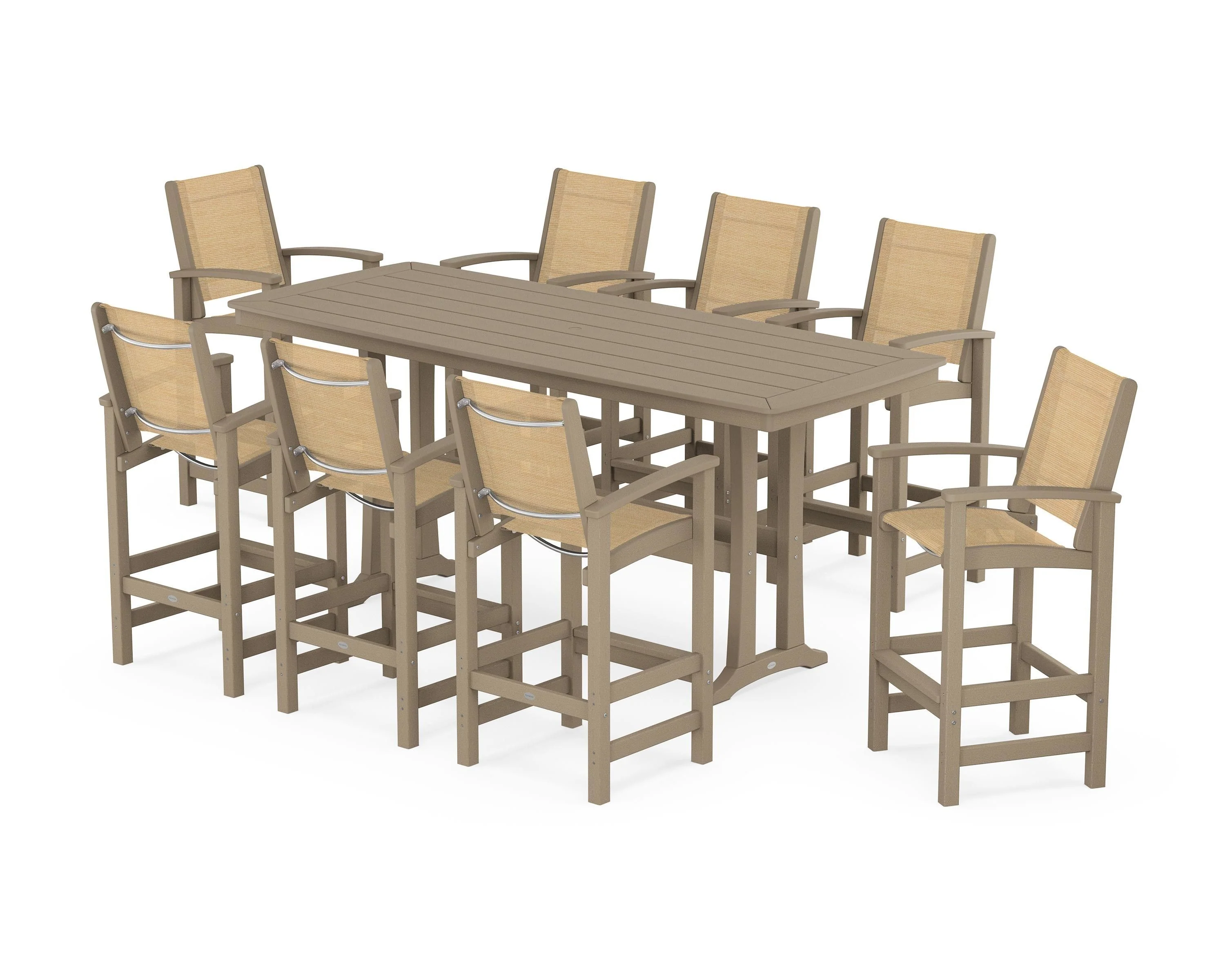 Coastal 9-Piece Bar Set with Trestle Legs - Image 113