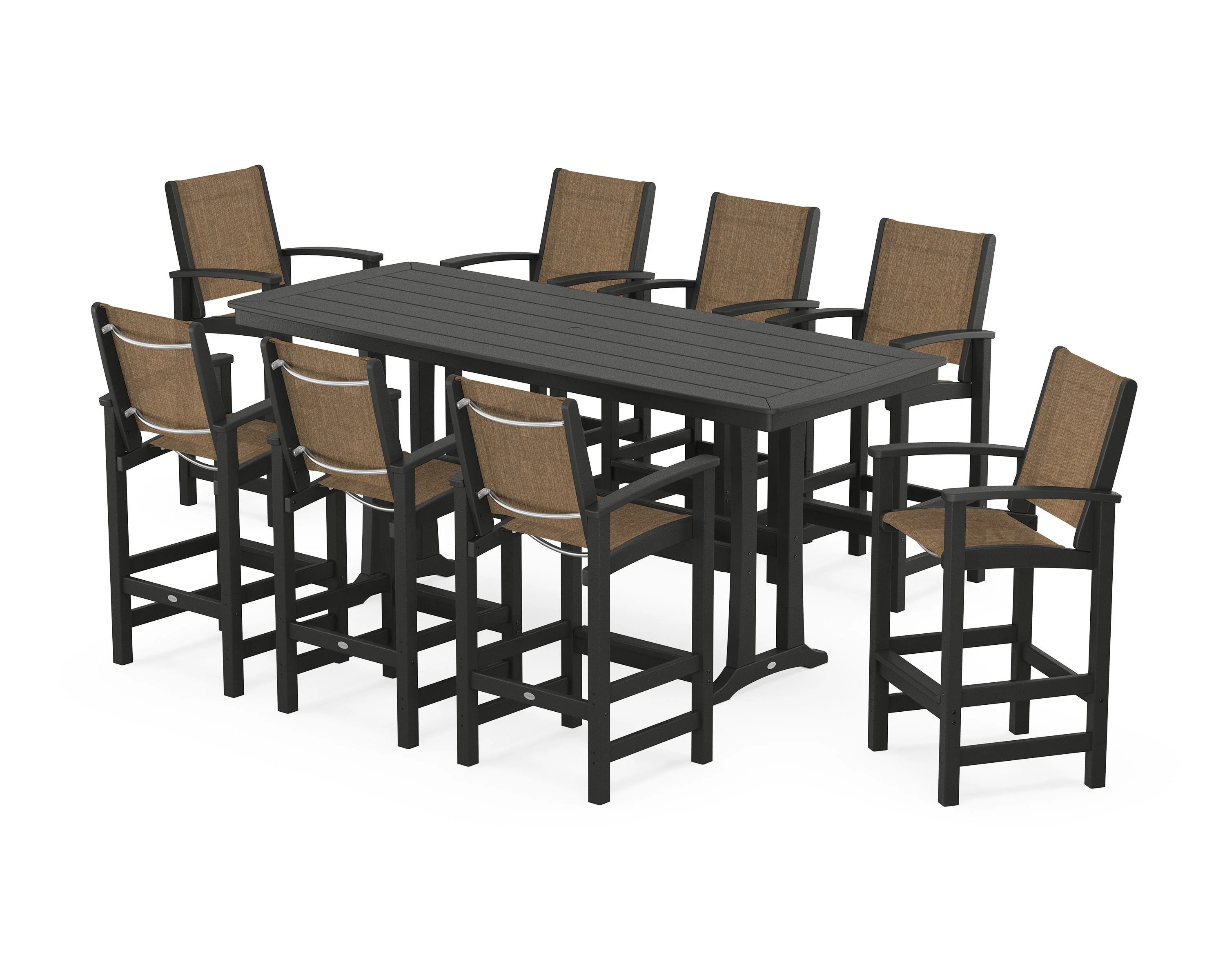 Coastal 9-Piece Bar Set with Trestle Legs - Image 121