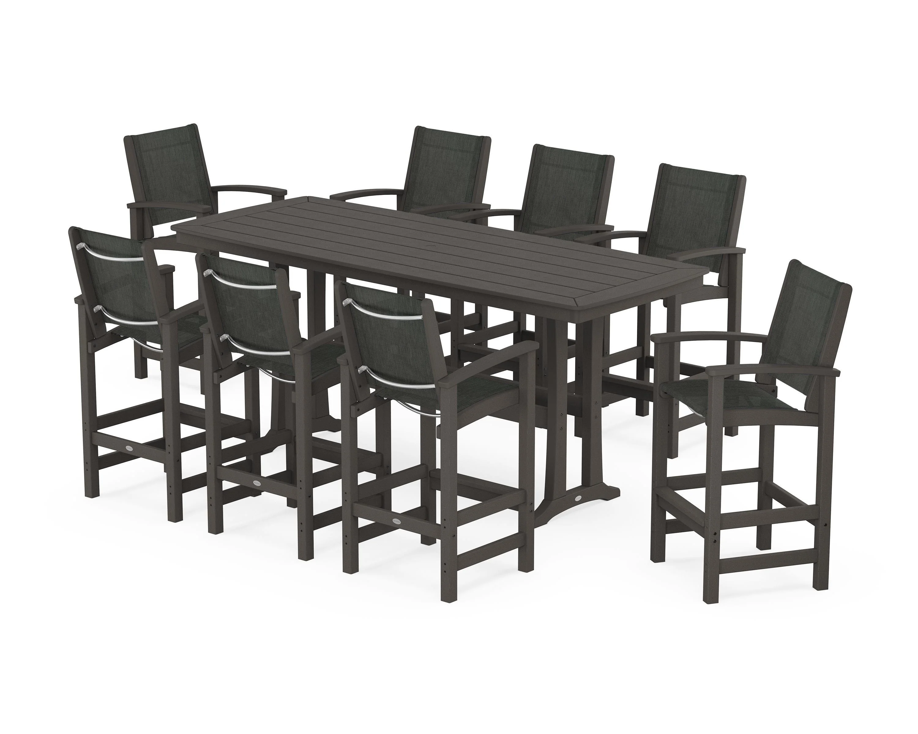 Coastal 9-Piece Bar Set with Trestle Legs - Image 122