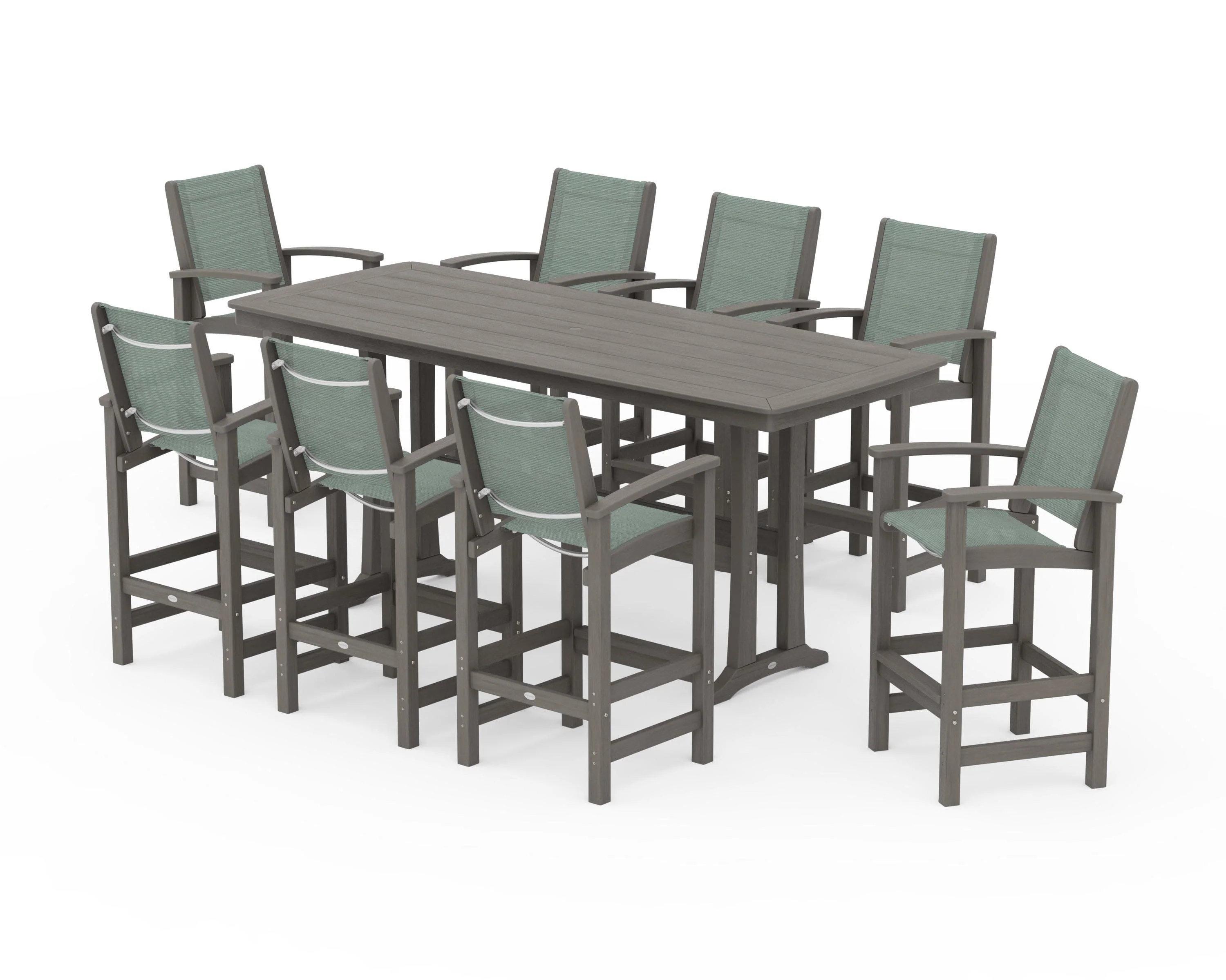 Coastal 9-Piece Bar Set with Trestle Legs - Image 124