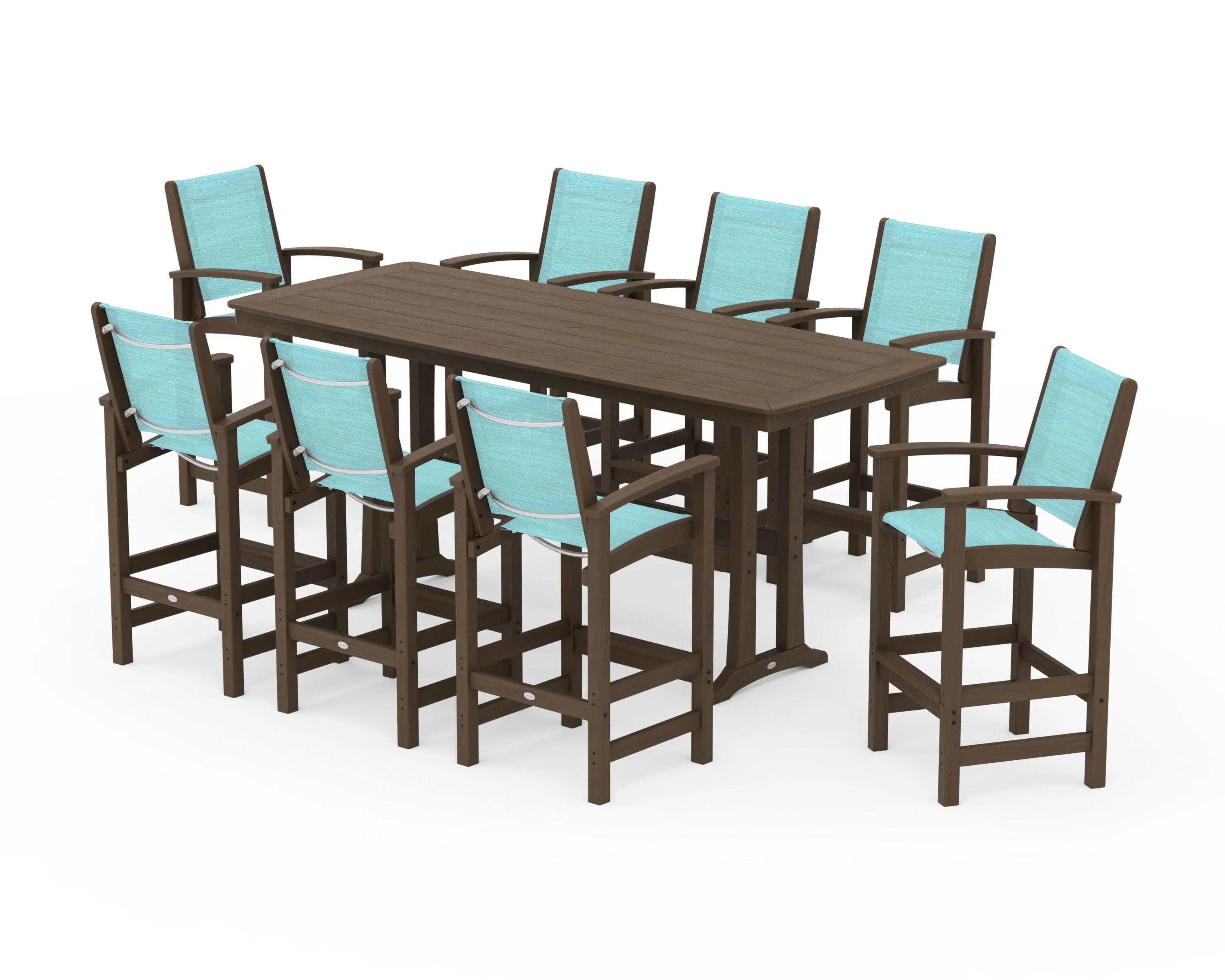 Coastal 9-Piece Bar Set with Trestle Legs - Image 129