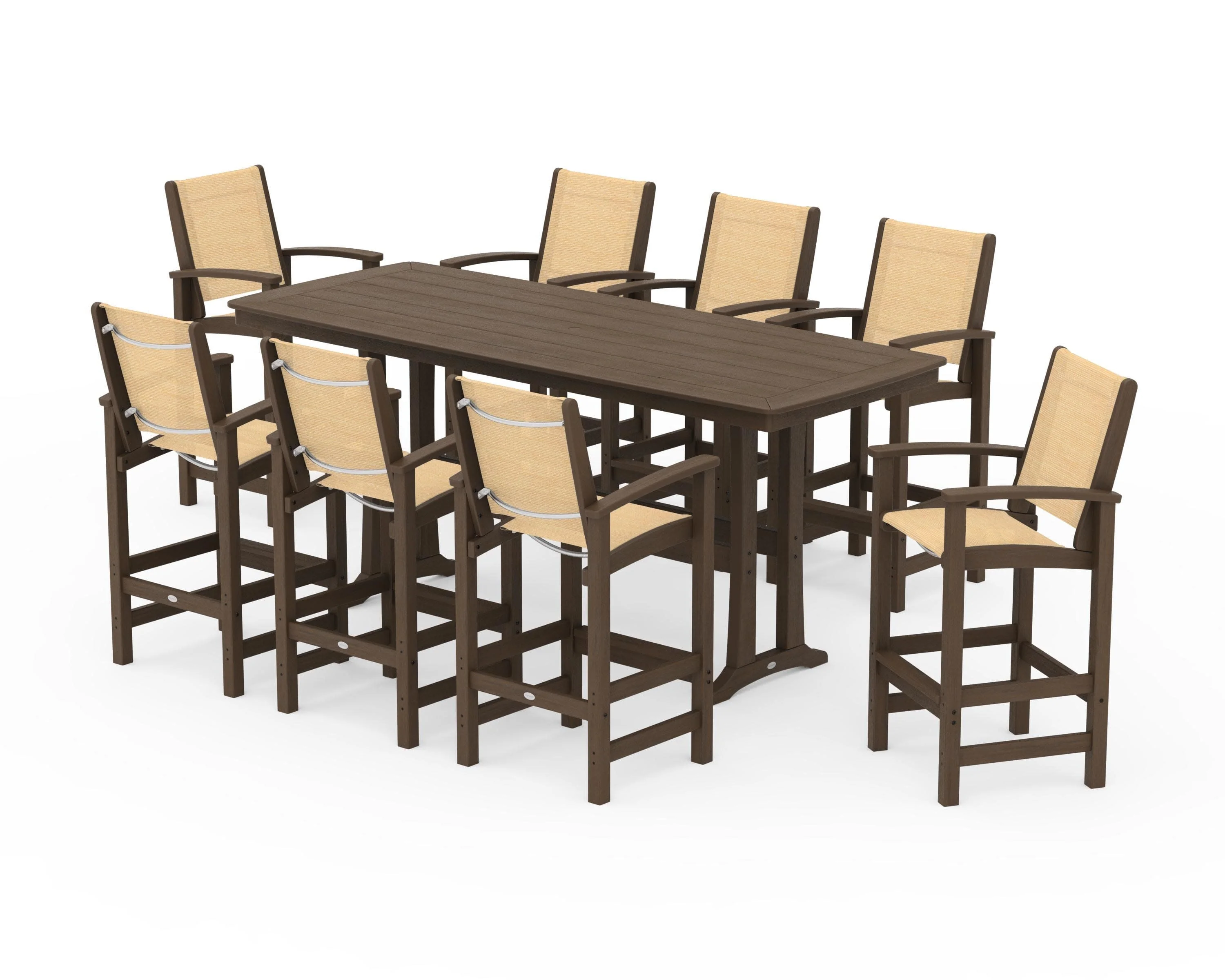 Coastal 9-Piece Bar Set with Trestle Legs - Image 130