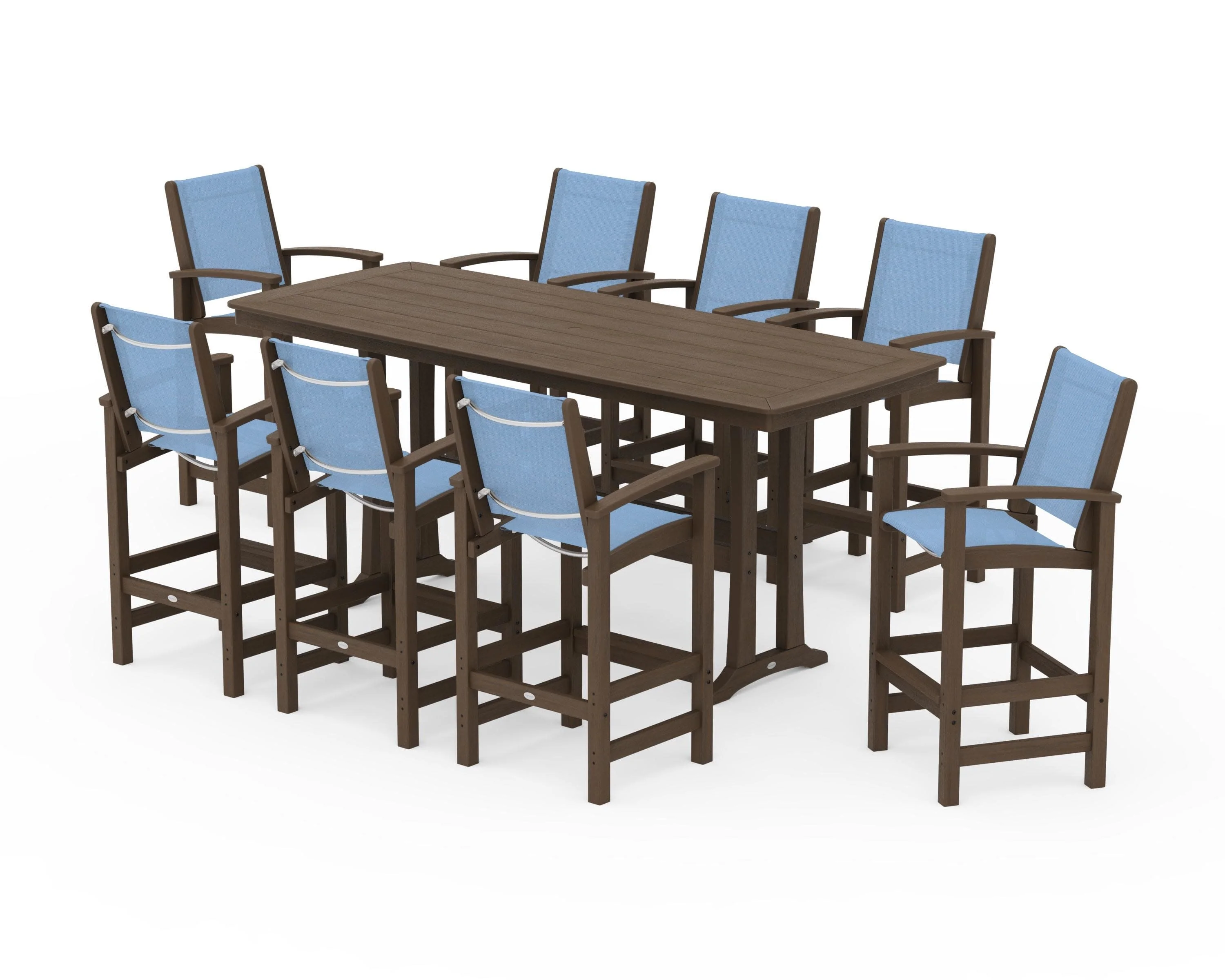 Coastal 9-Piece Bar Set with Trestle Legs - Image 131