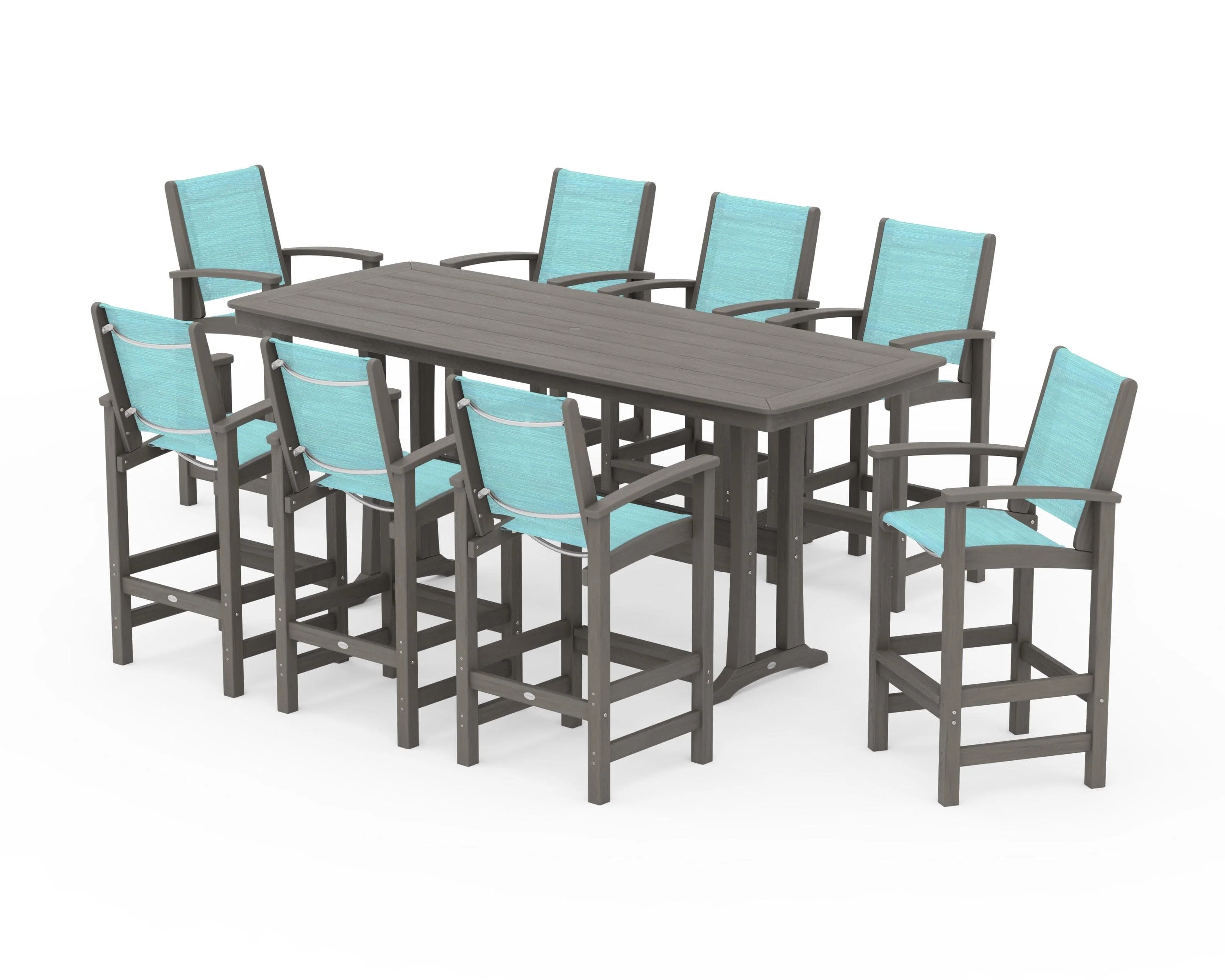 Coastal 9-Piece Bar Set with Trestle Legs - Image 133