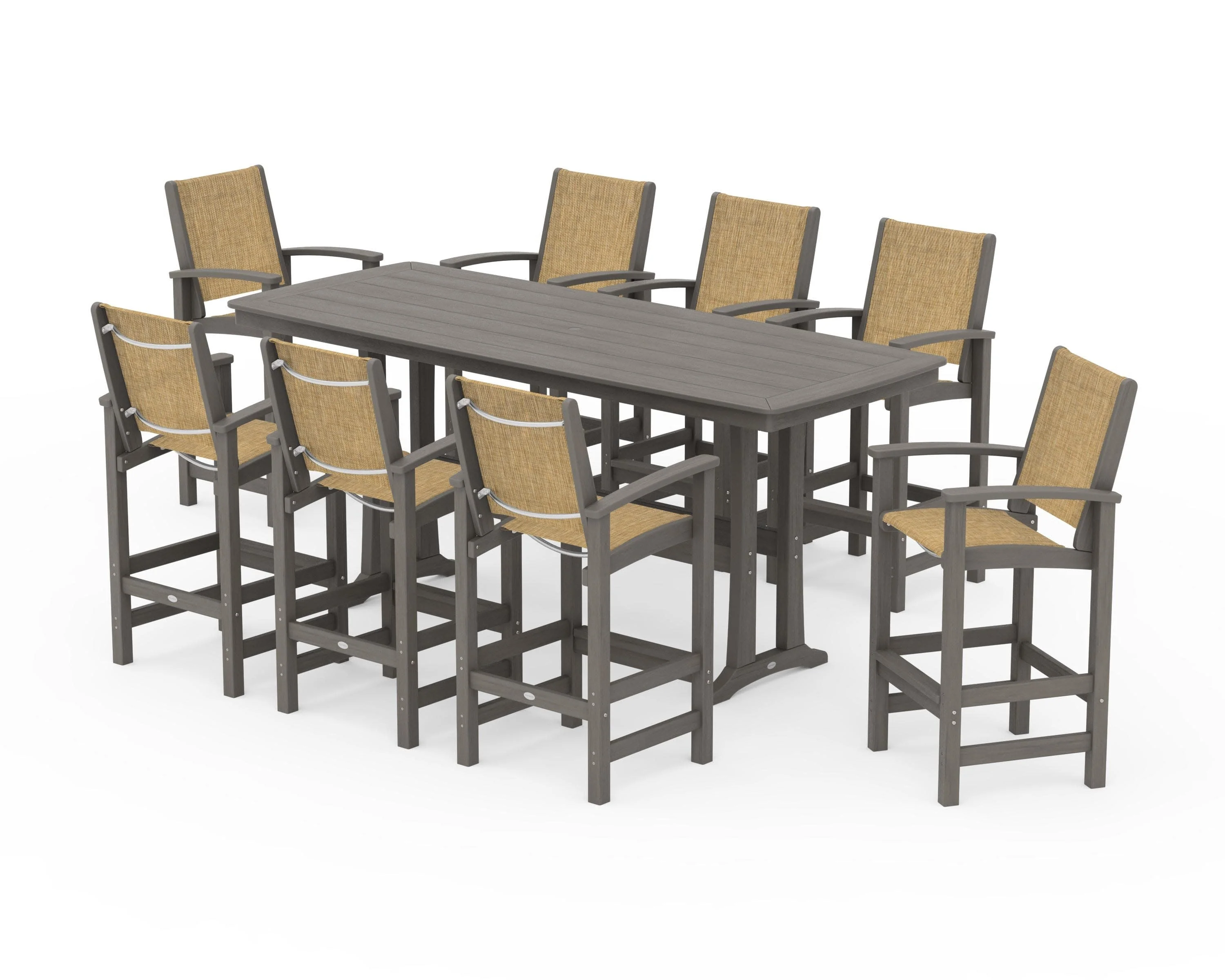 Coastal 9-Piece Bar Set with Trestle Legs - Image 135