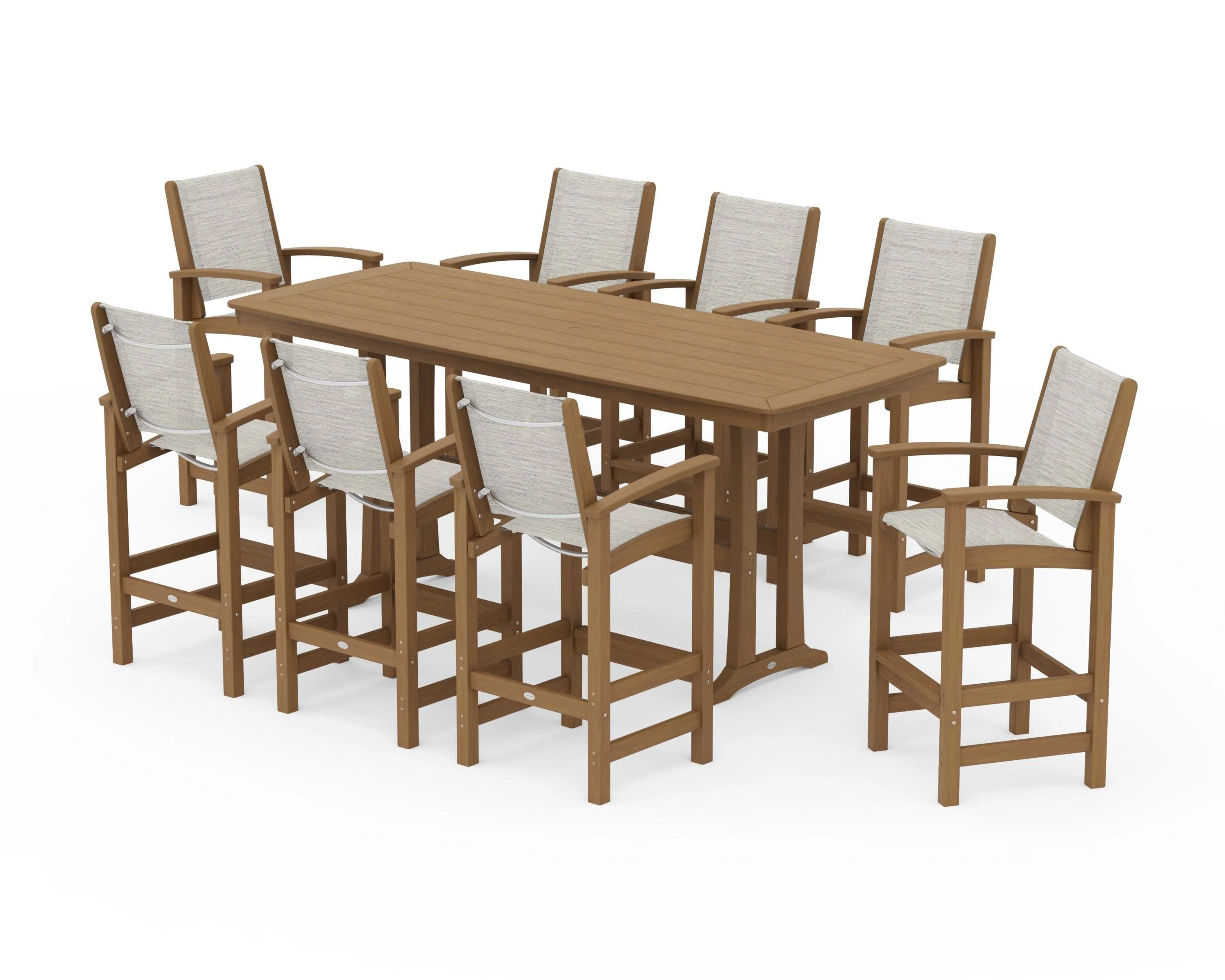 Coastal 9-Piece Bar Set with Trestle Legs - Image 137