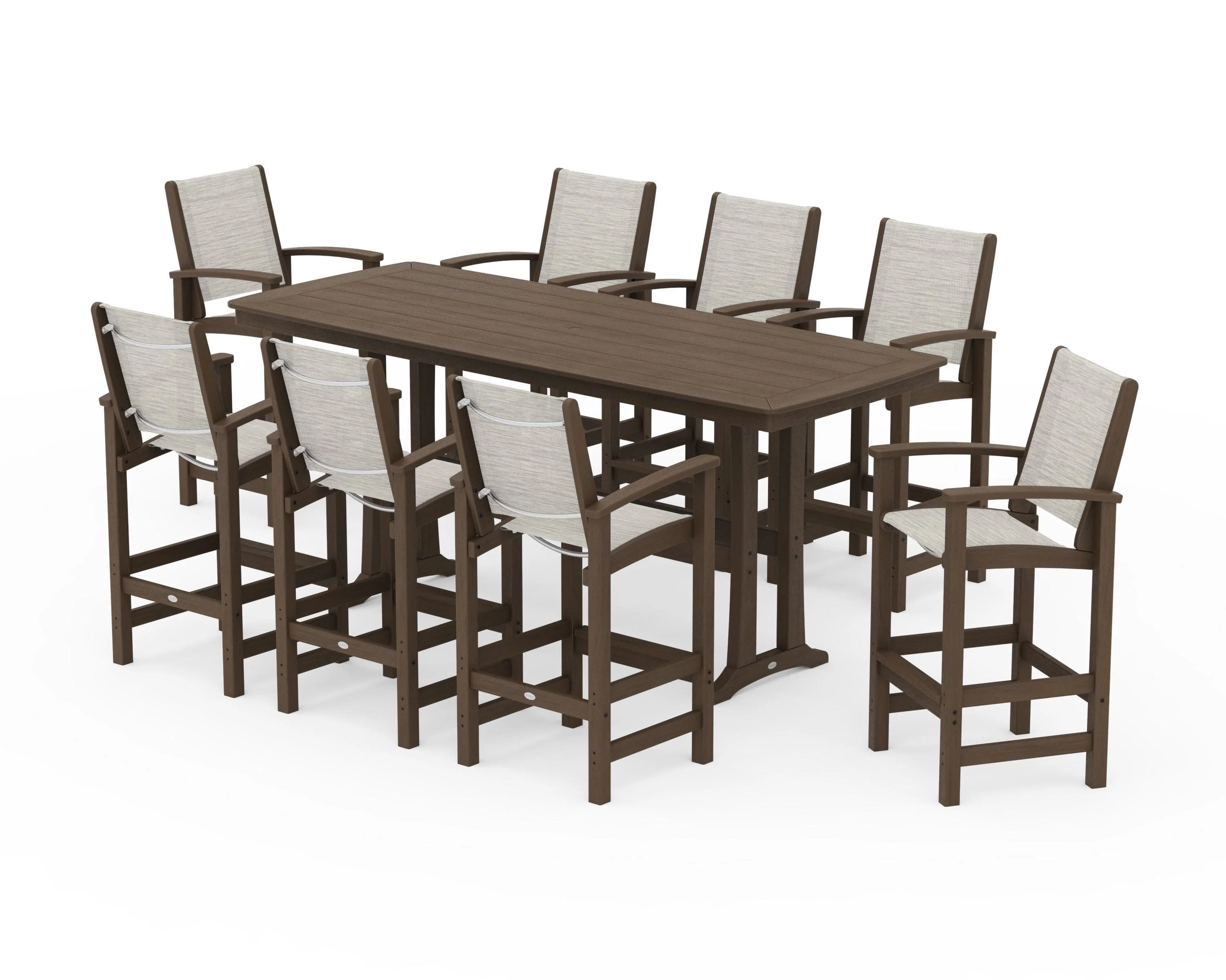 Coastal 9-Piece Bar Set with Trestle Legs - Image 138