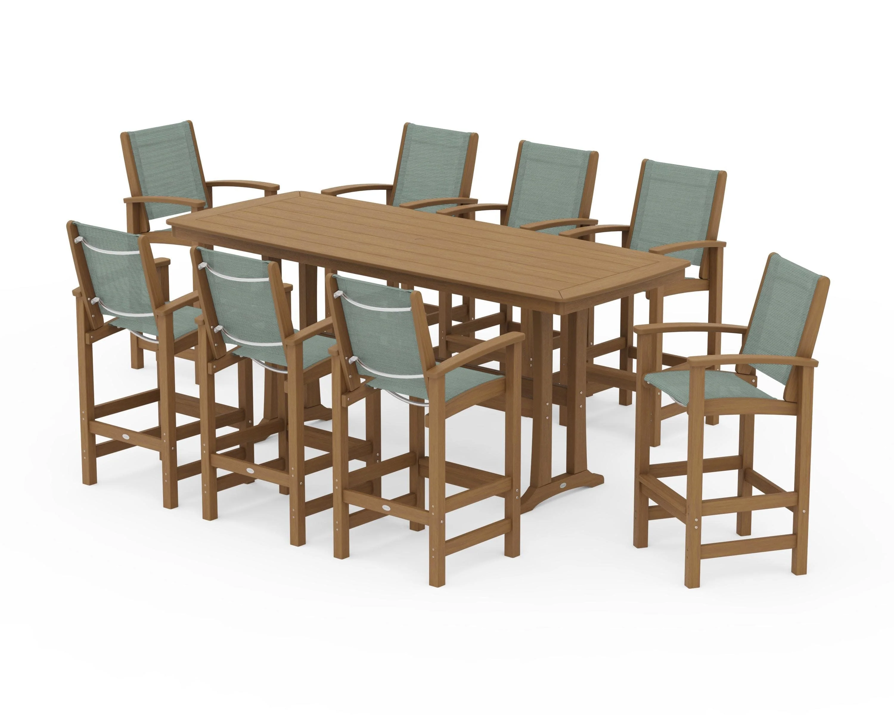 Coastal 9-Piece Bar Set with Trestle Legs - Image 139