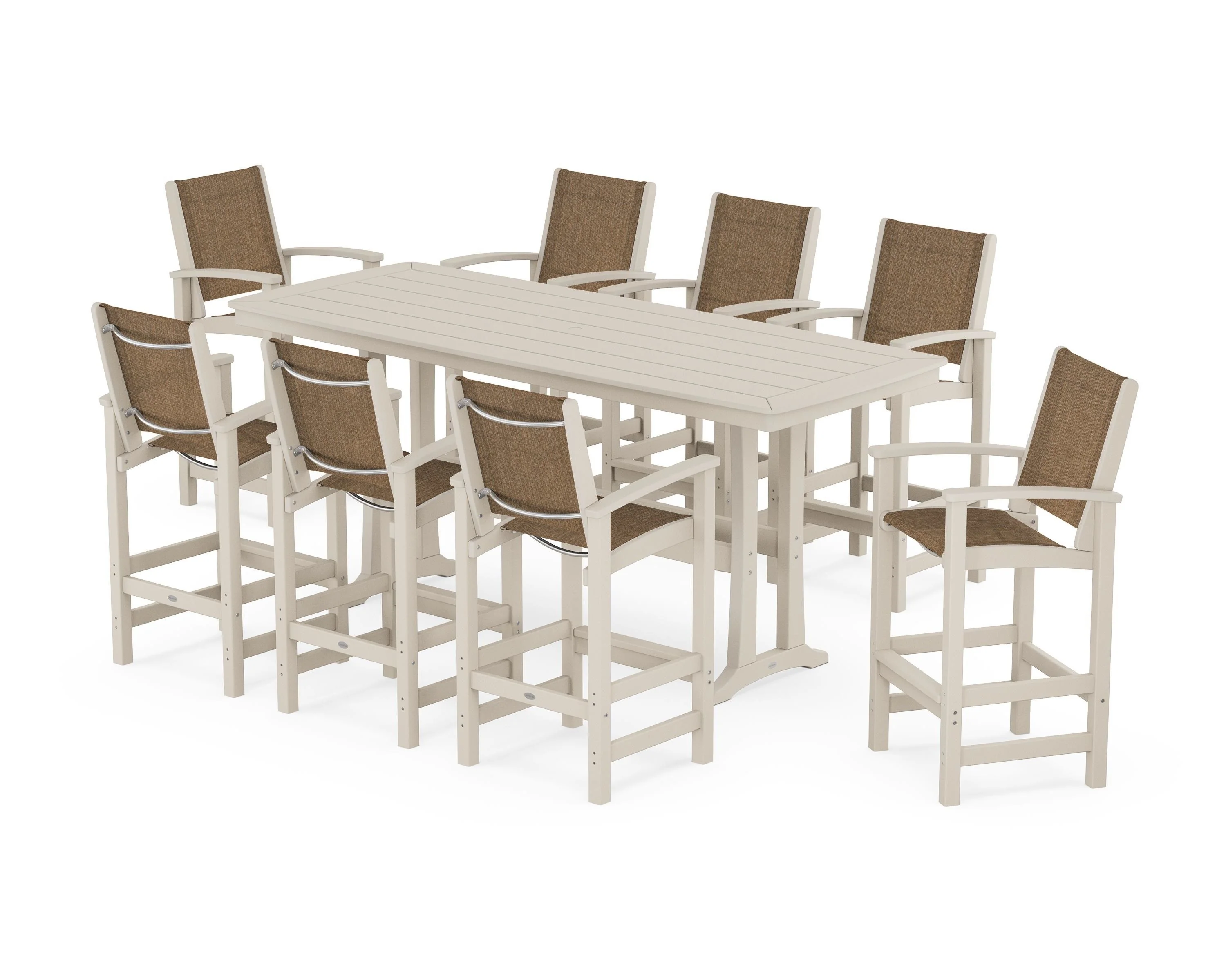 Coastal 9-Piece Bar Set with Trestle Legs - Image 14