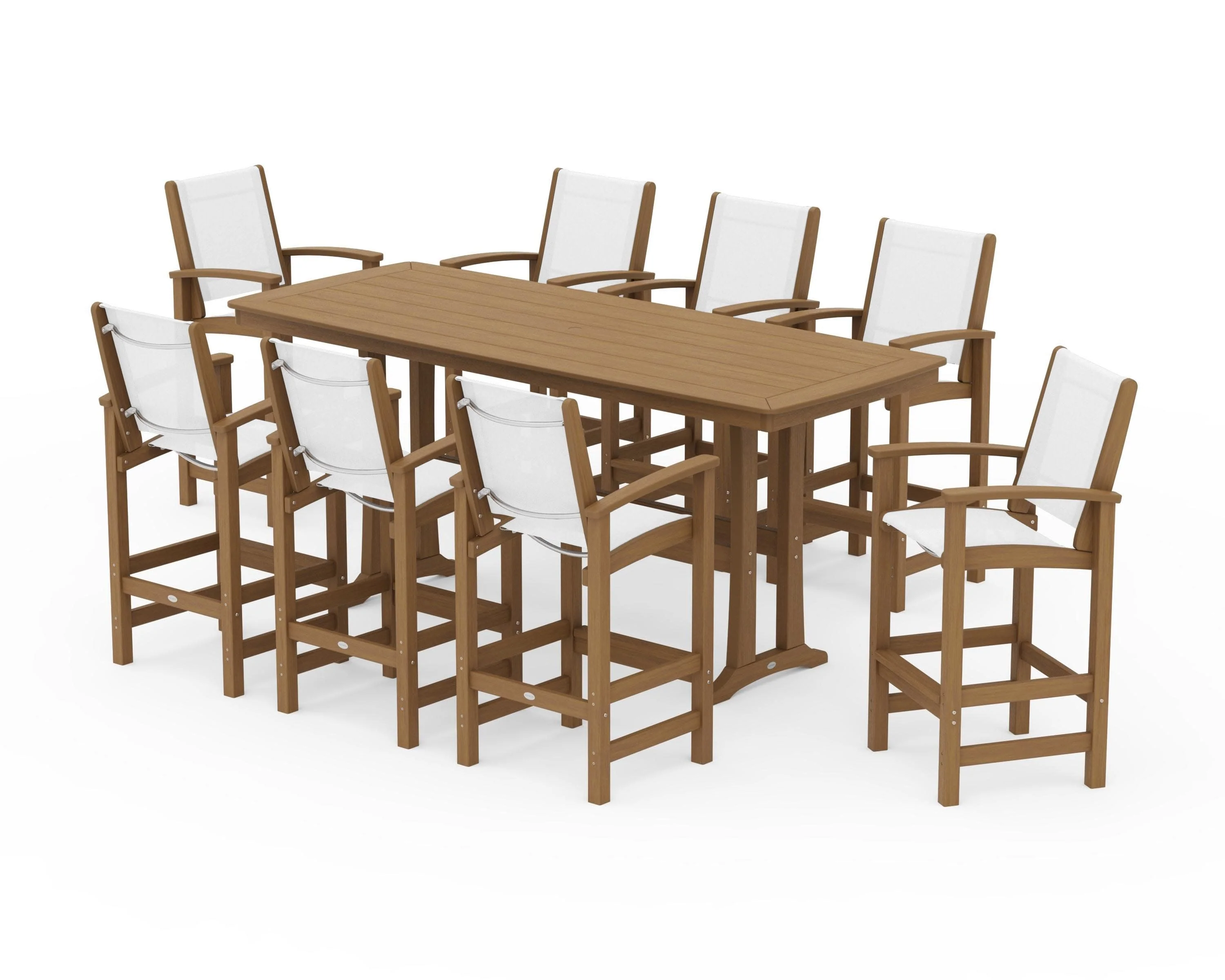 Coastal 9-Piece Bar Set with Trestle Legs - Image 141