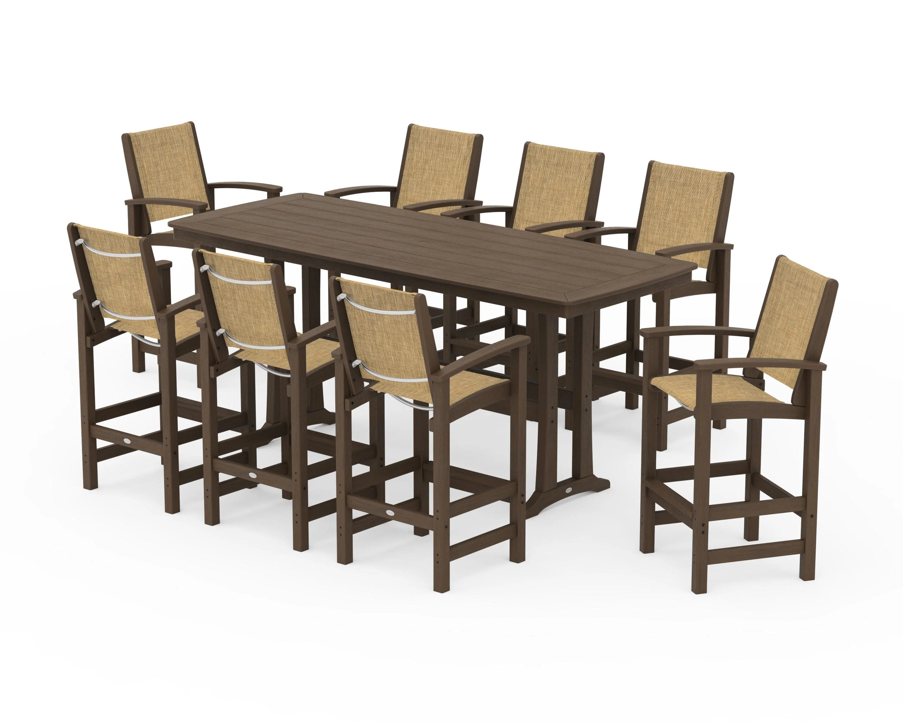 Coastal 9-Piece Bar Set with Trestle Legs - Image 144