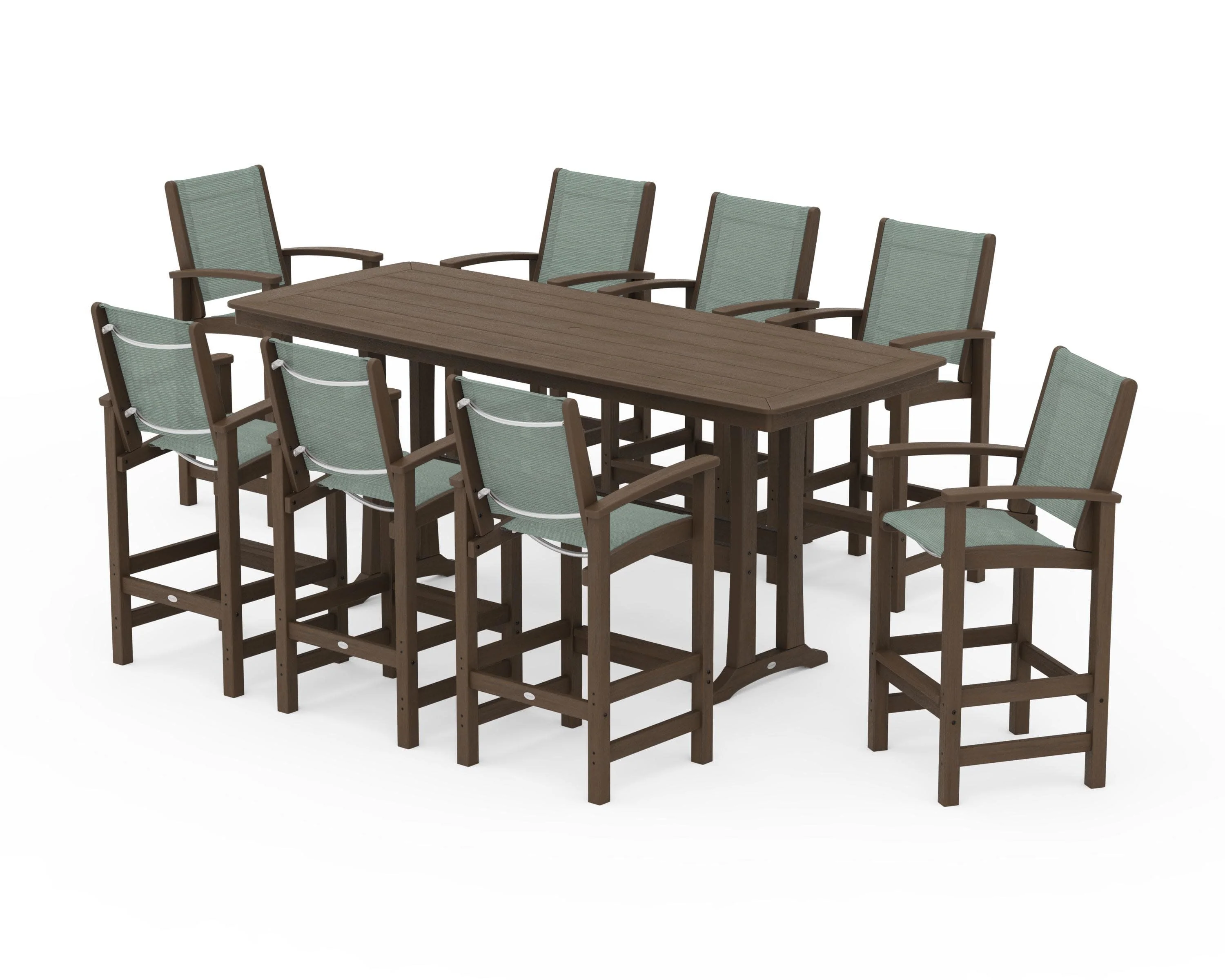 Coastal 9-Piece Bar Set with Trestle Legs - Image 145