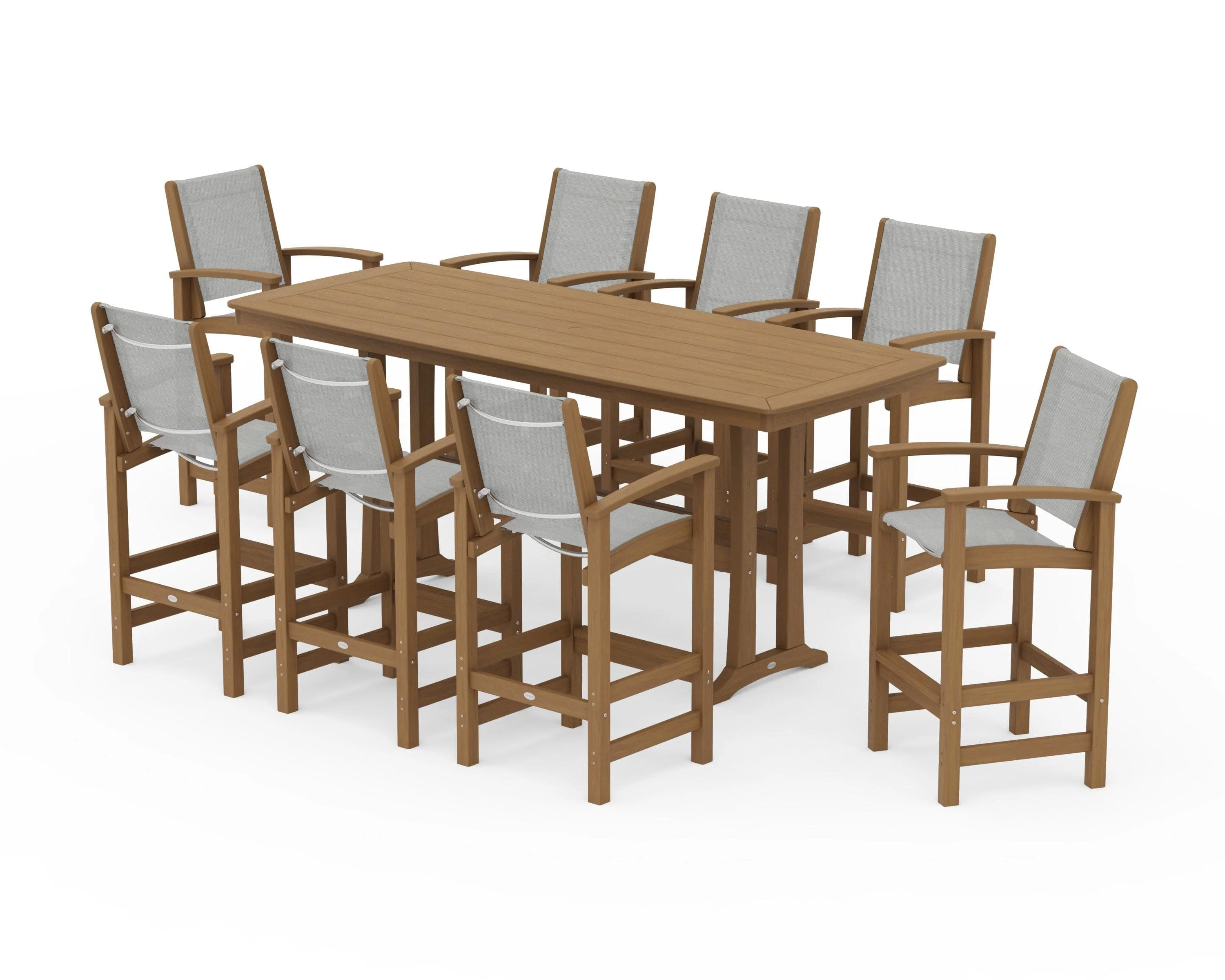 Coastal 9-Piece Bar Set with Trestle Legs - Image 148