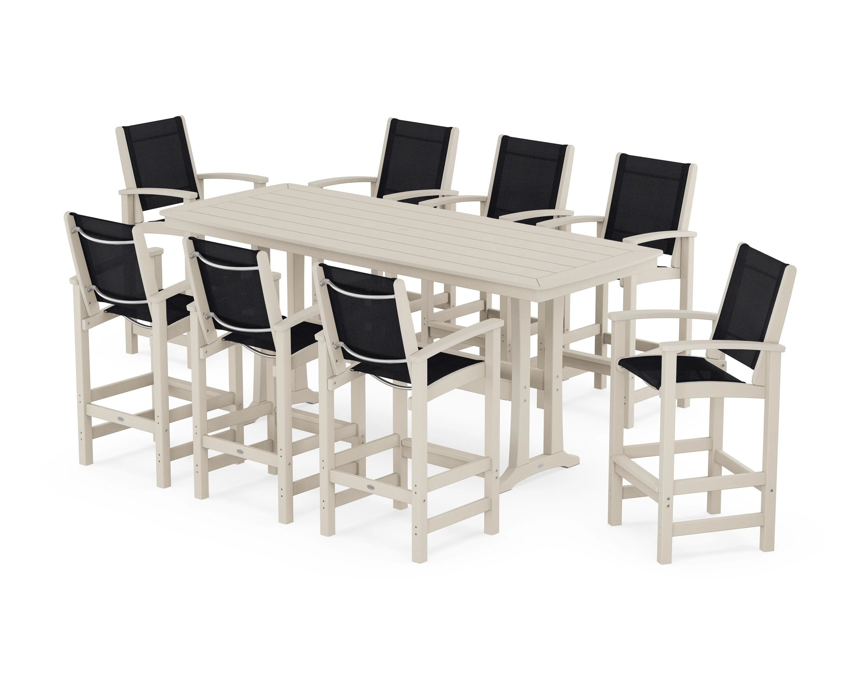 Coastal 9-Piece Bar Set with Trestle Legs - Image 15
