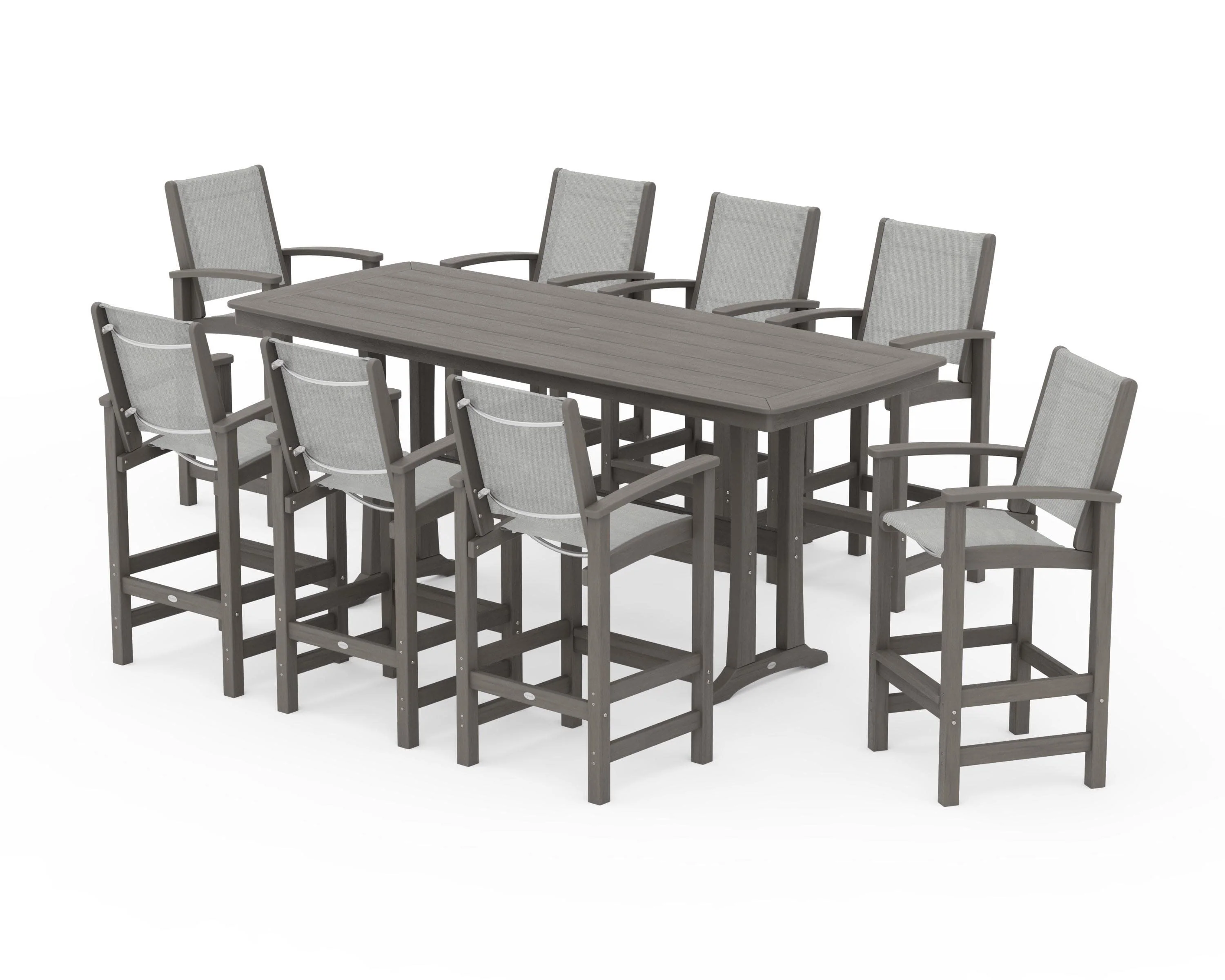 Coastal 9-Piece Bar Set with Trestle Legs - Image 153