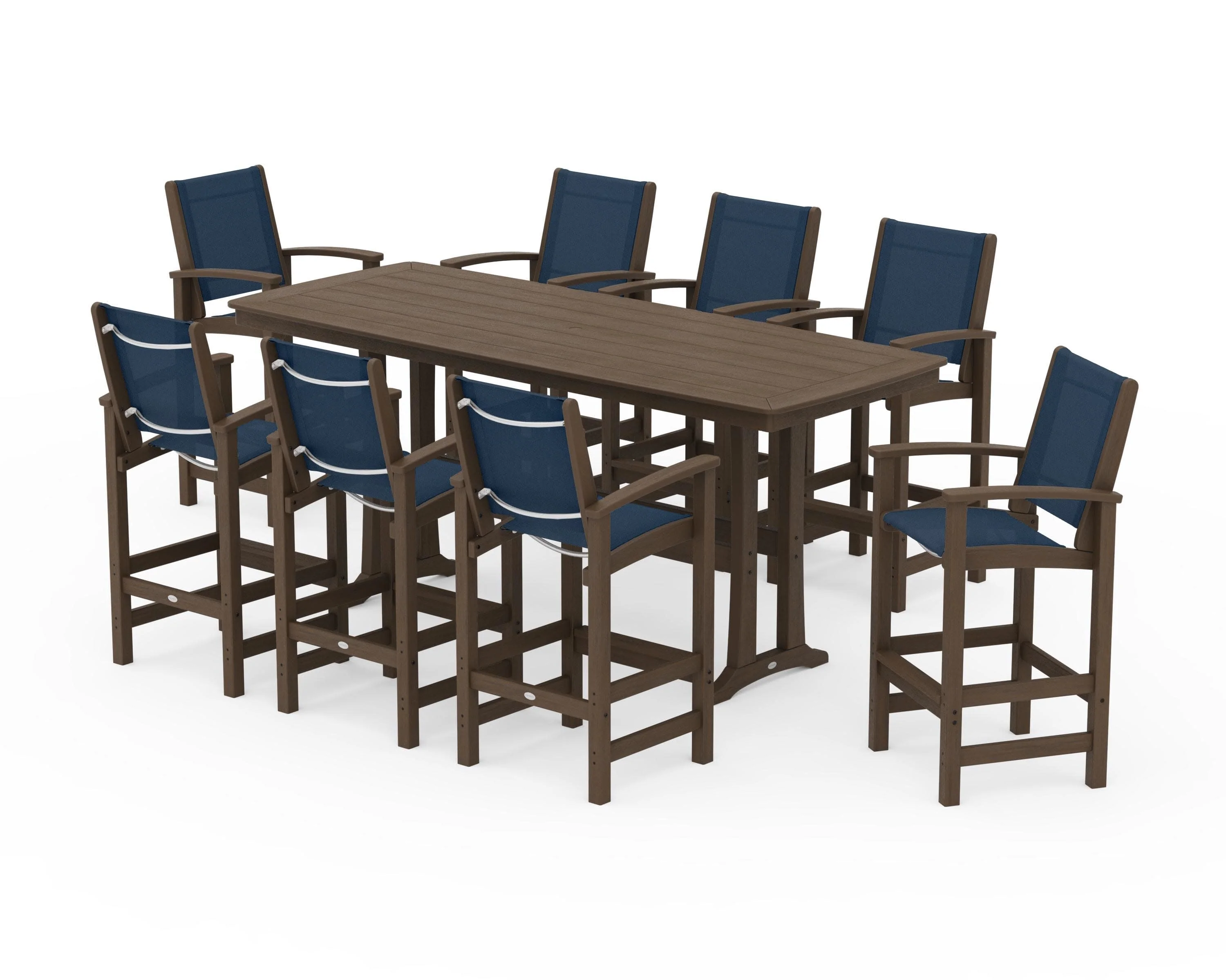 Coastal 9-Piece Bar Set with Trestle Legs - Image 155