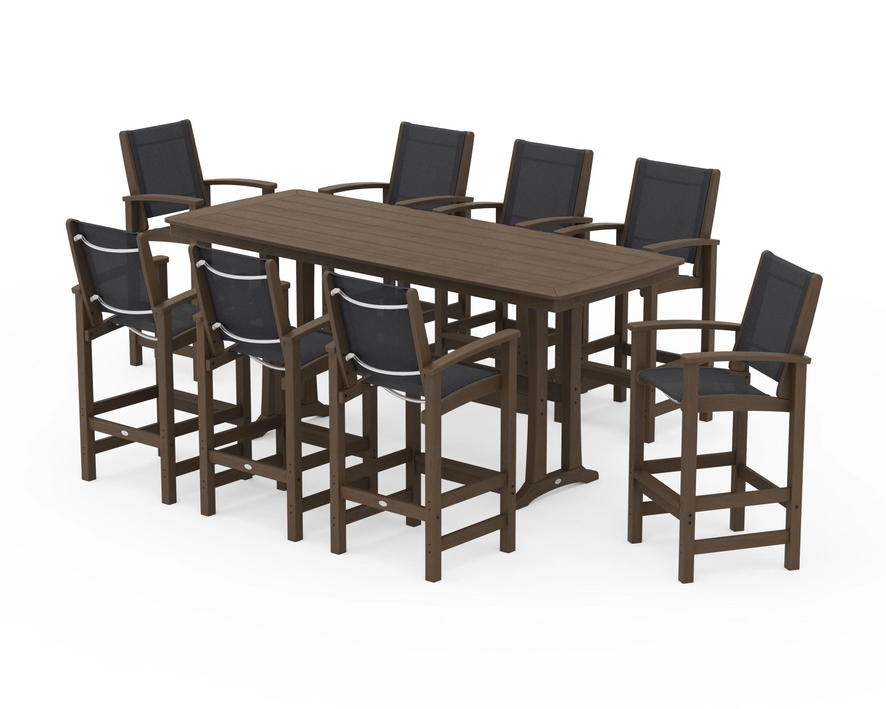 Coastal 9-Piece Bar Set with Trestle Legs - Image 156