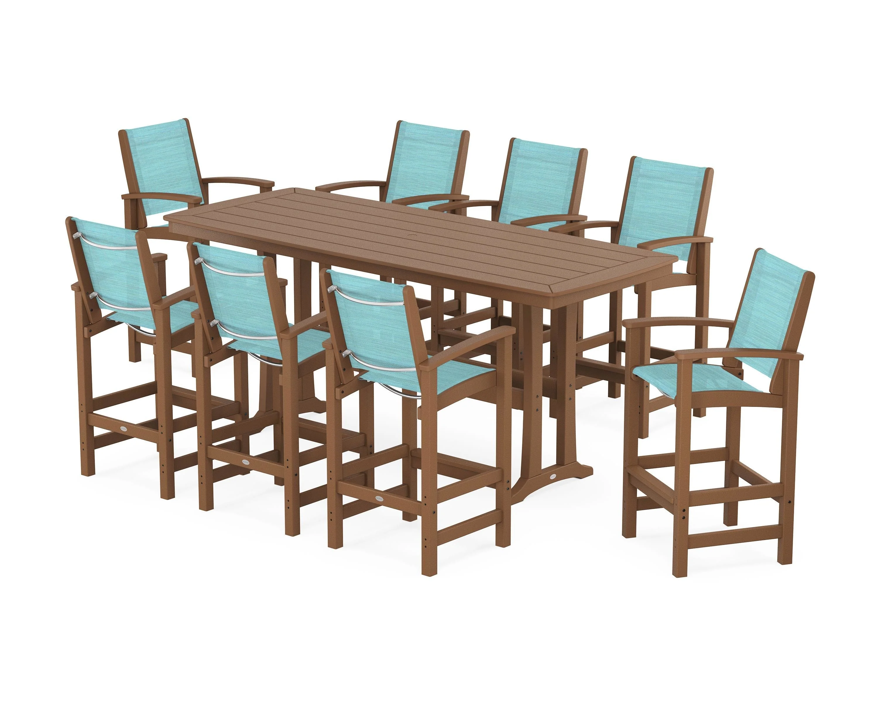 Coastal 9-Piece Bar Set with Trestle Legs - Image 16