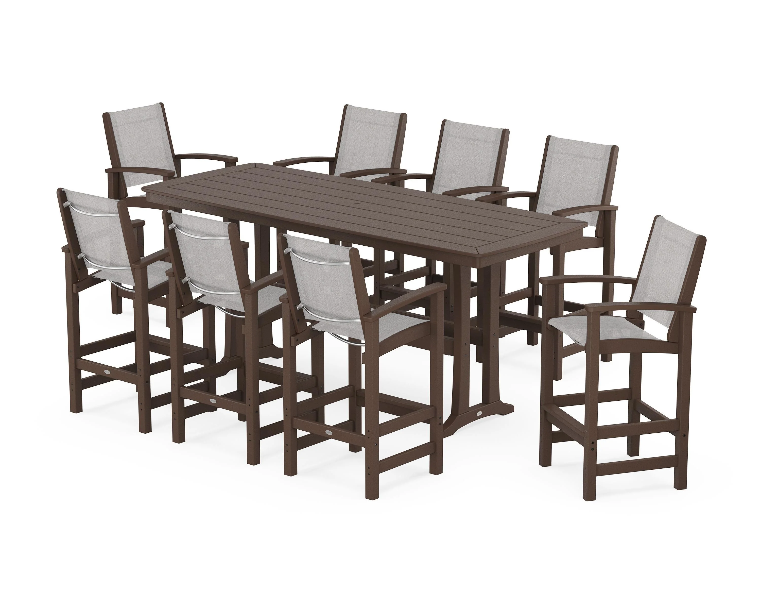 Coastal 9-Piece Bar Set with Trestle Legs - Image 17