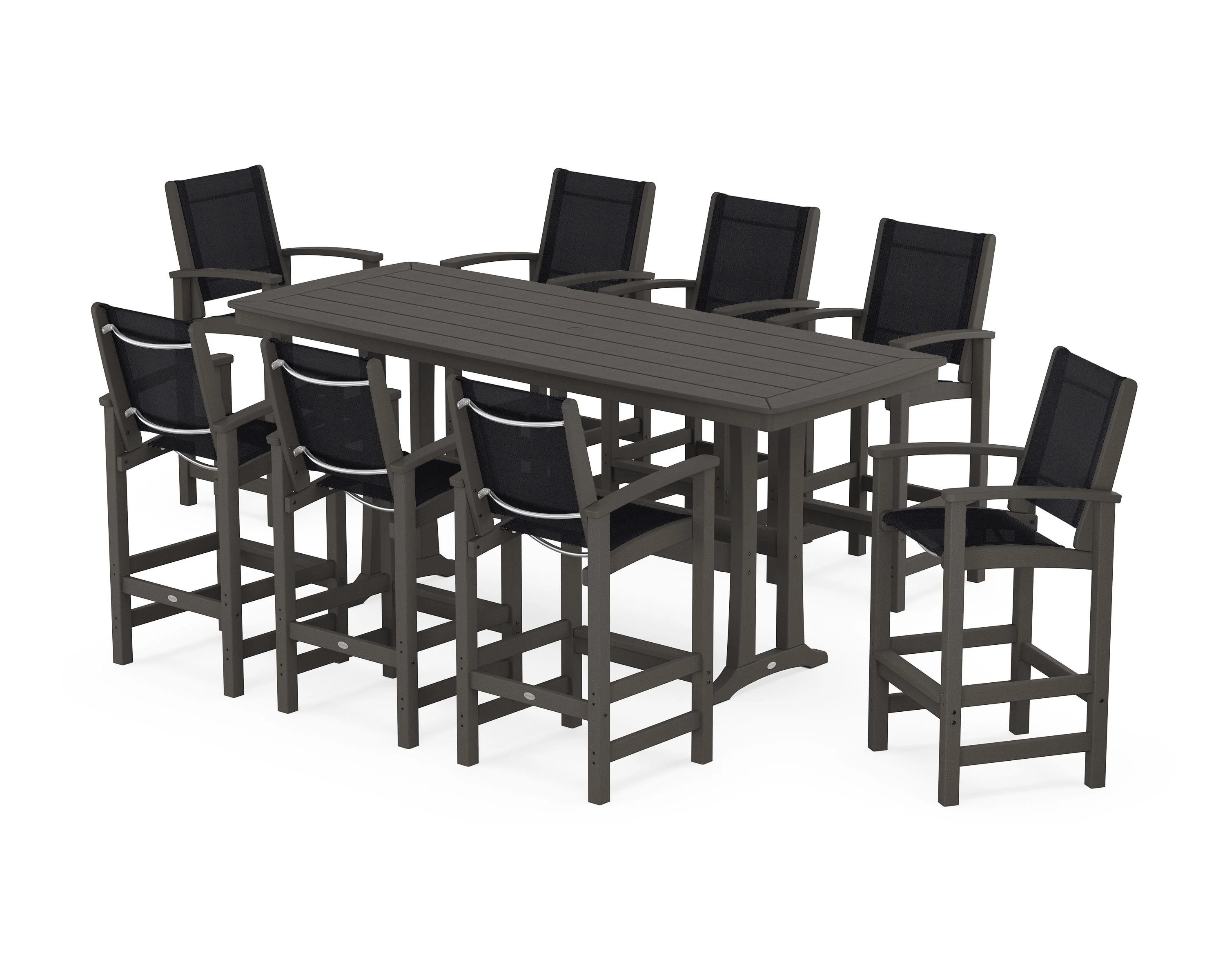 Coastal 9-Piece Bar Set with Trestle Legs - Image 20