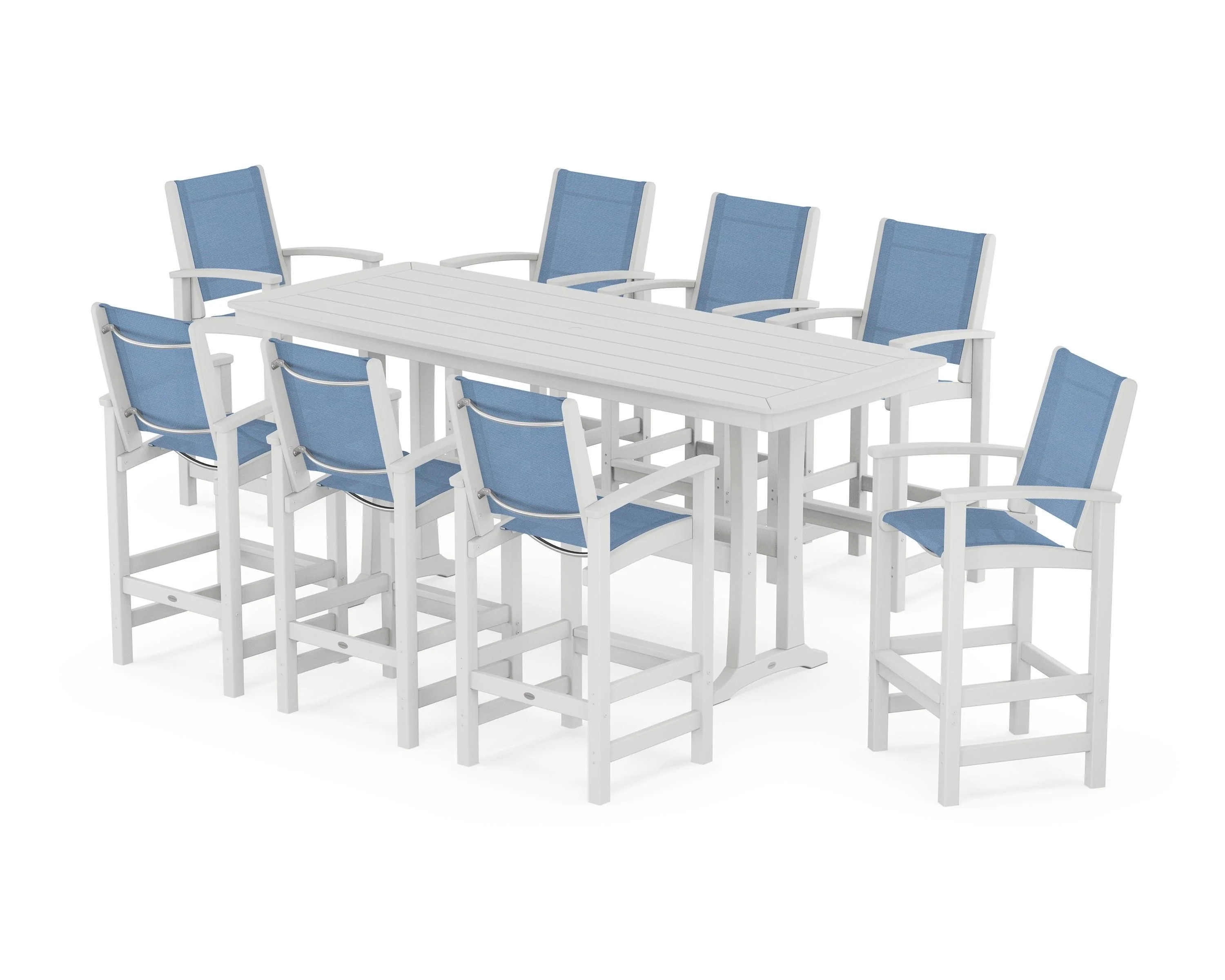 Coastal 9-Piece Bar Set with Trestle Legs - Image 23