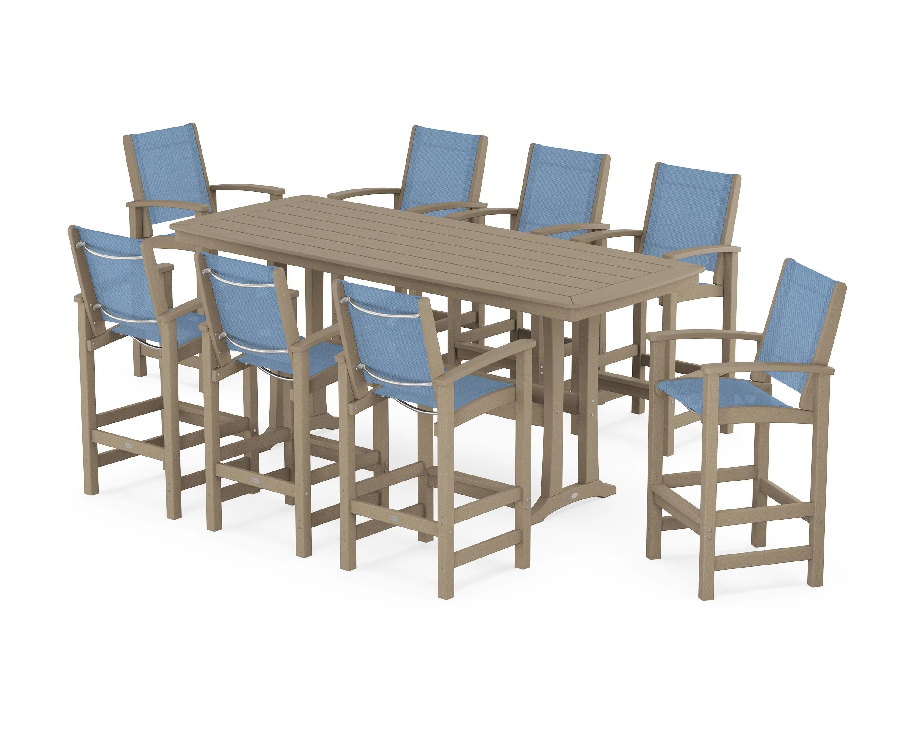 Coastal 9-Piece Bar Set with Trestle Legs - Image 27