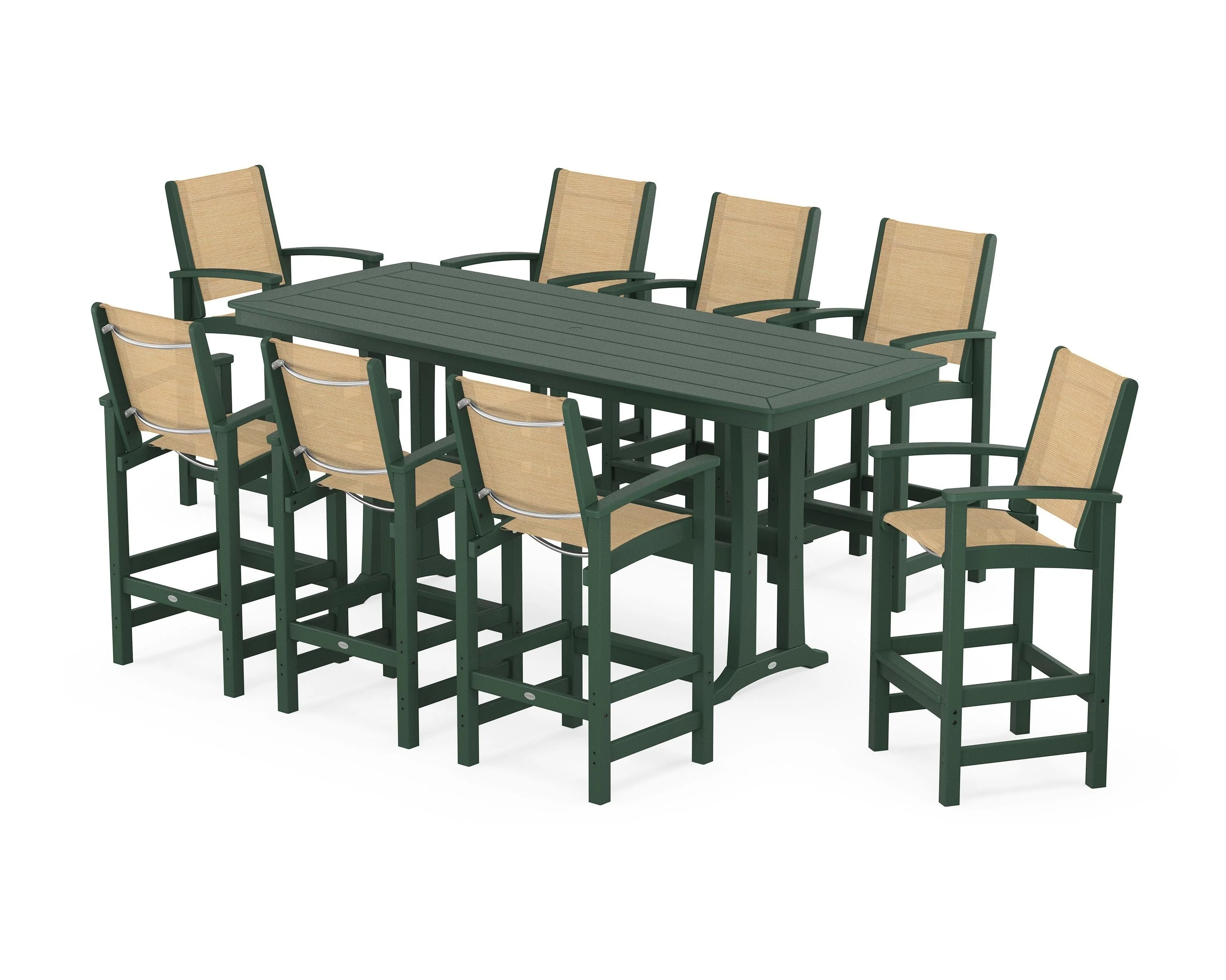 Coastal 9-Piece Bar Set with Trestle Legs - Image 36