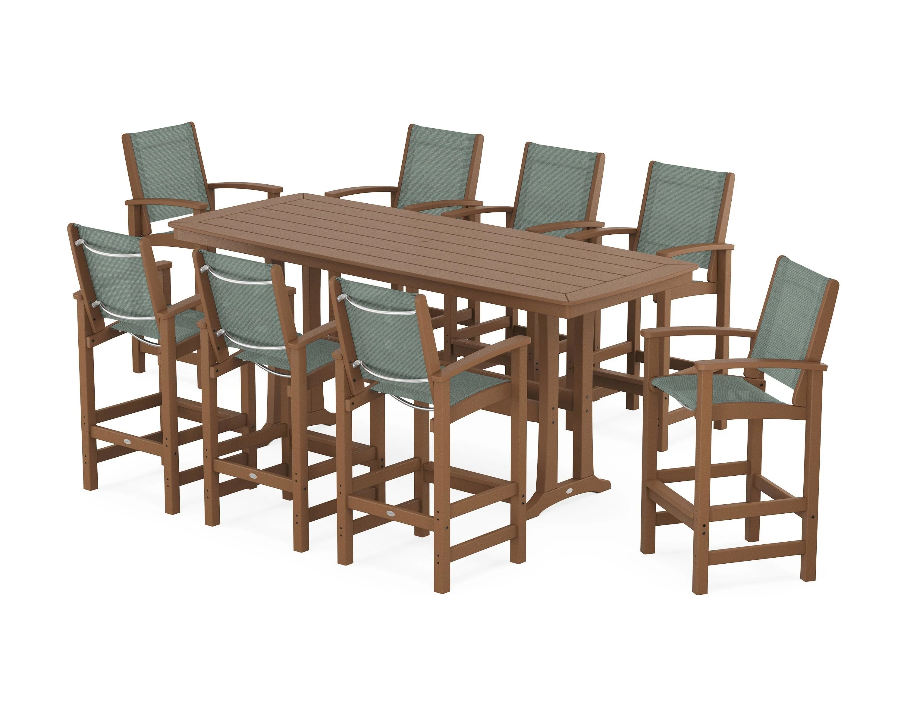 Coastal 9-Piece Bar Set with Trestle Legs - Image 37