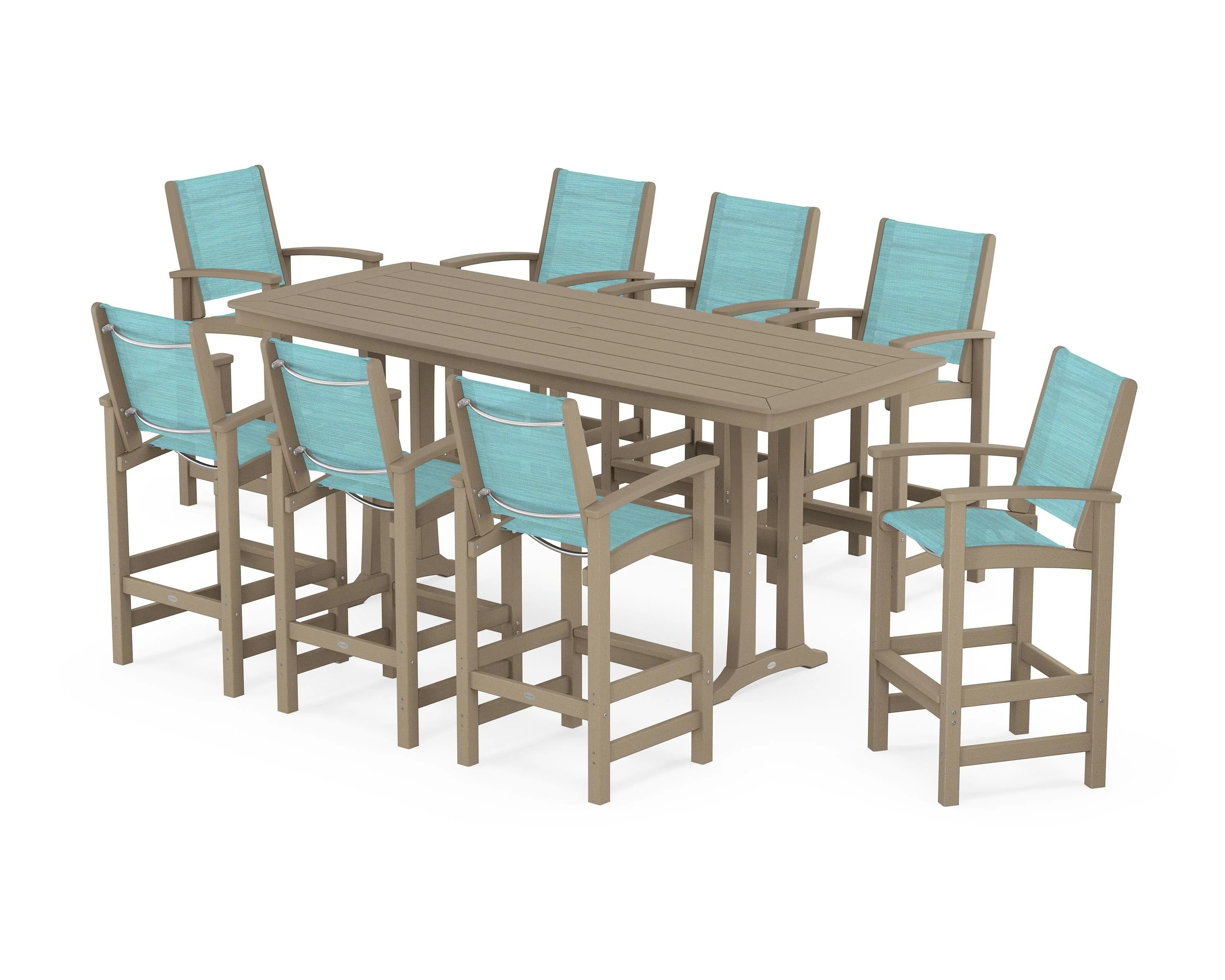 Coastal 9-Piece Bar Set with Trestle Legs - Image 39