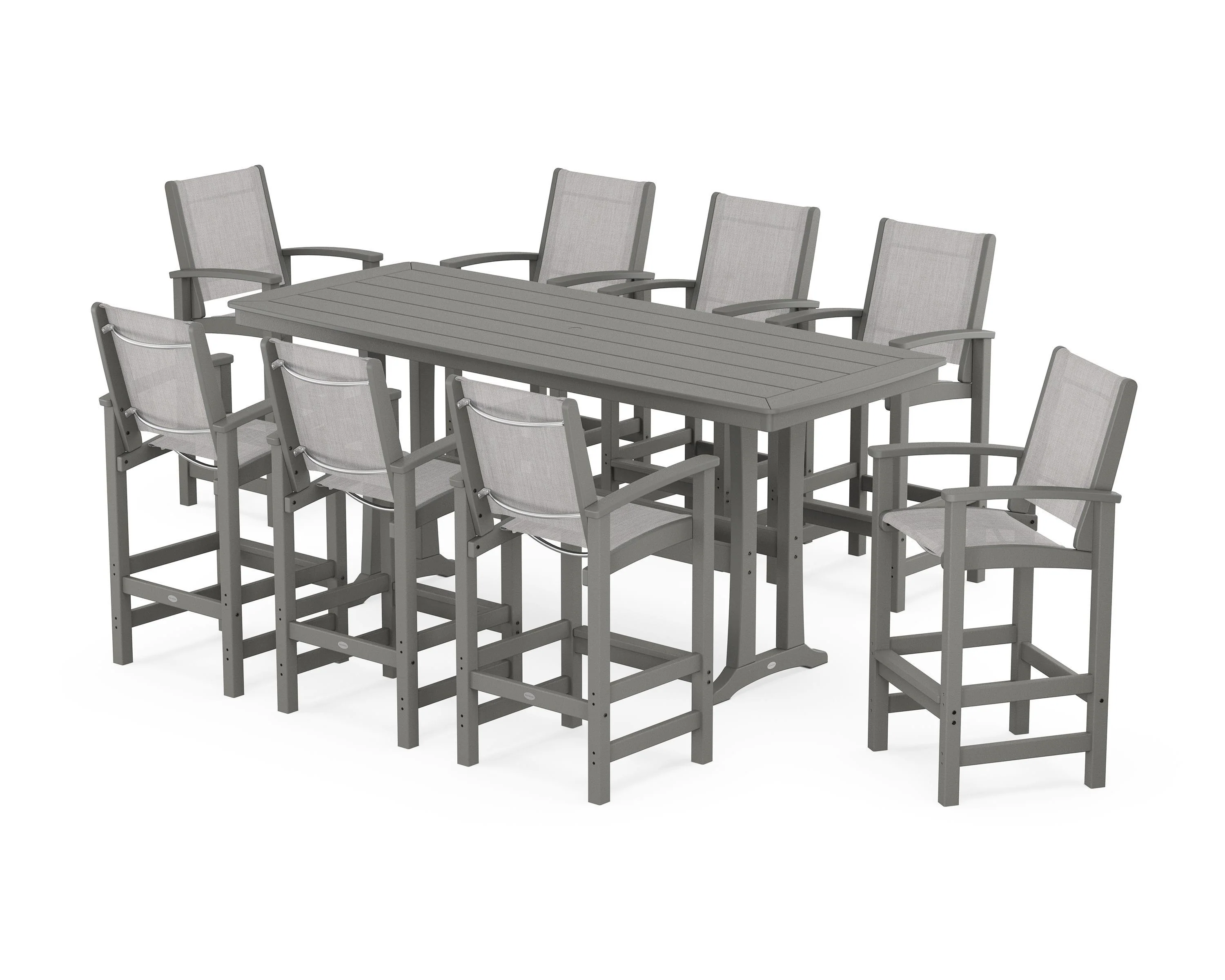 Coastal 9-Piece Bar Set with Trestle Legs - Image 40