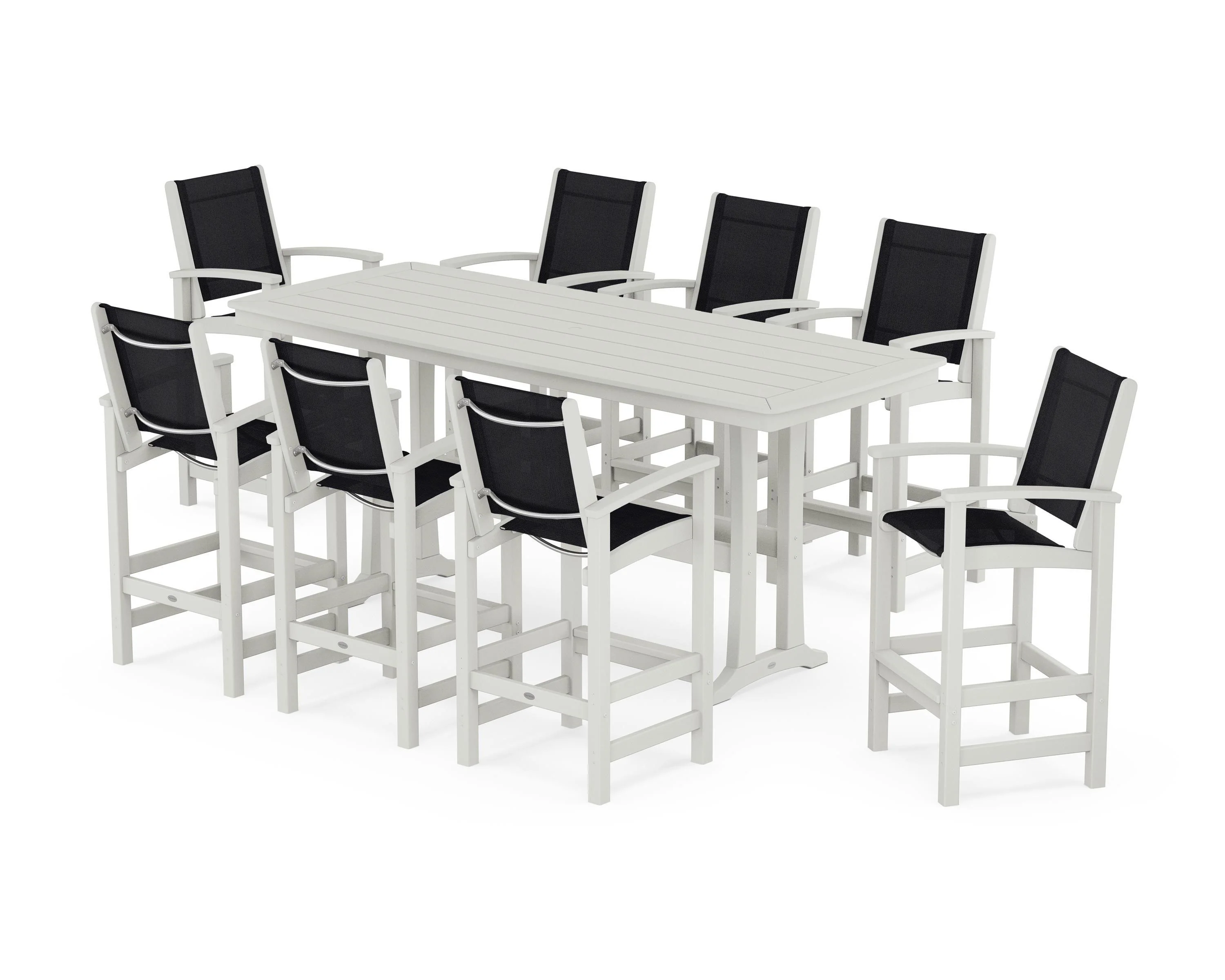 Coastal 9-Piece Bar Set with Trestle Legs - Image 46