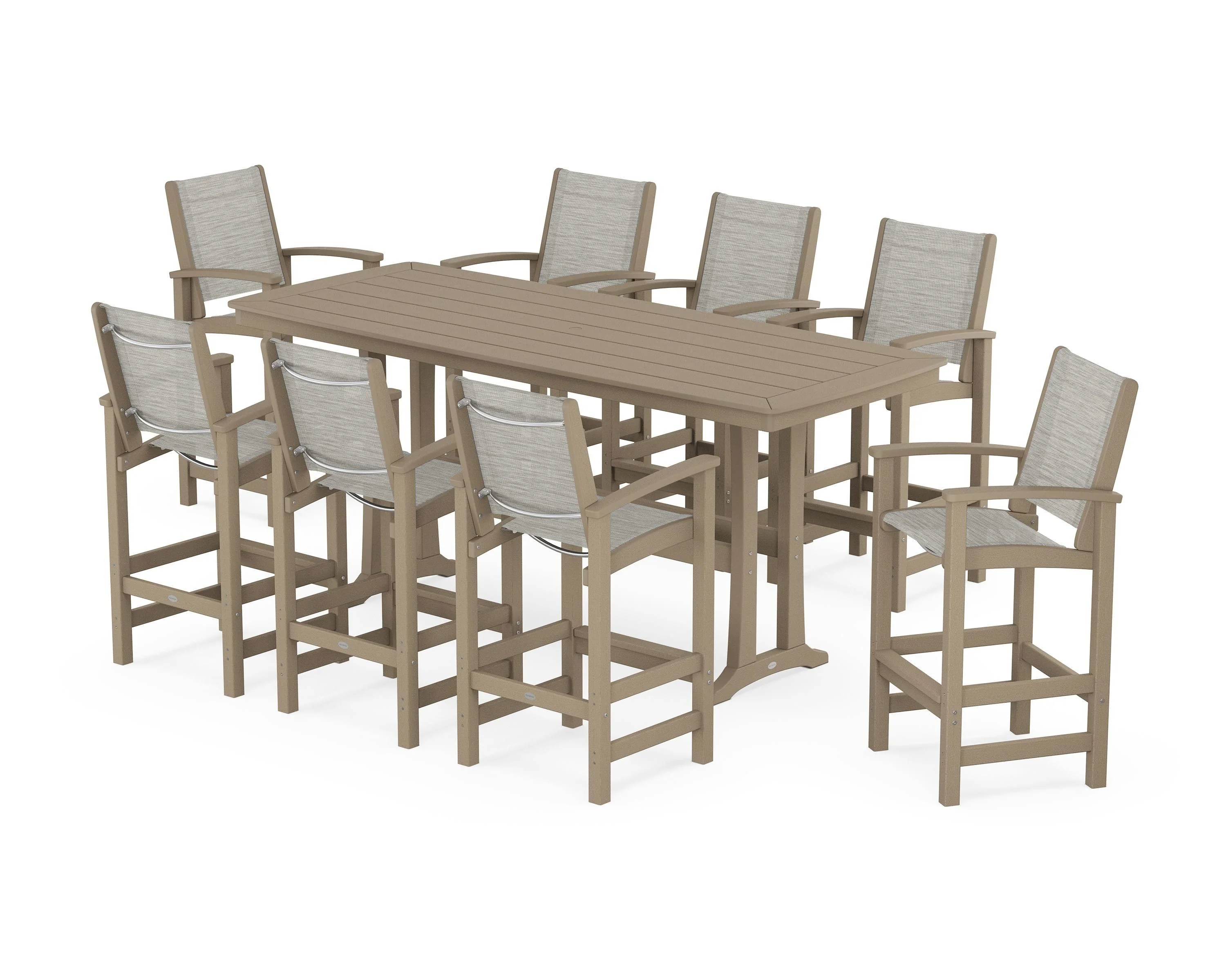 Coastal 9-Piece Bar Set with Trestle Legs - Image 49