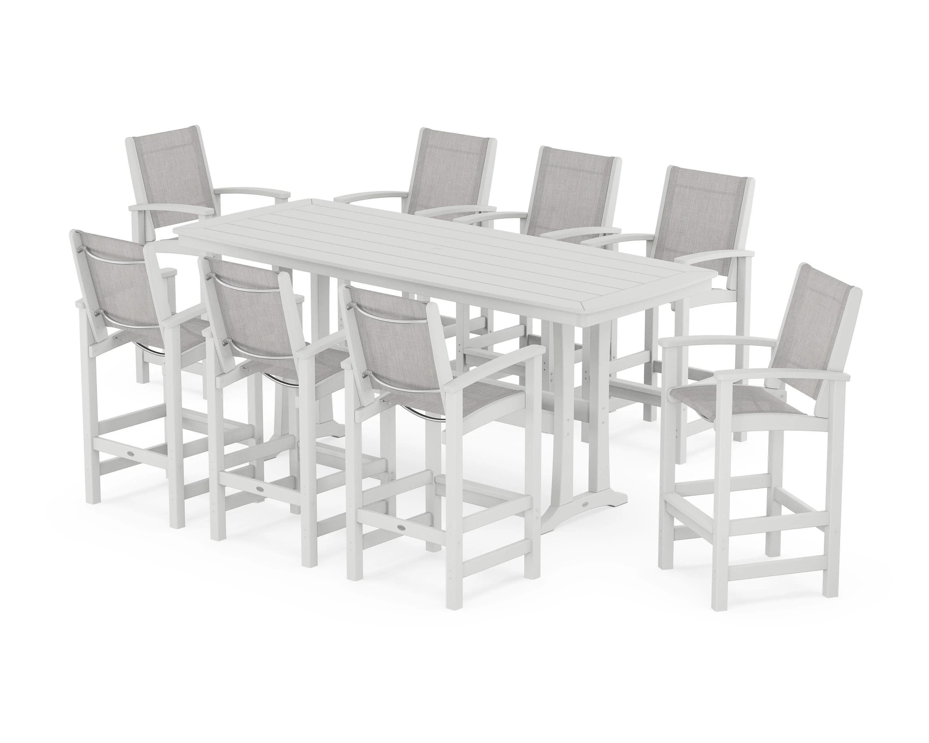 Coastal 9-Piece Bar Set with Trestle Legs - Image 5