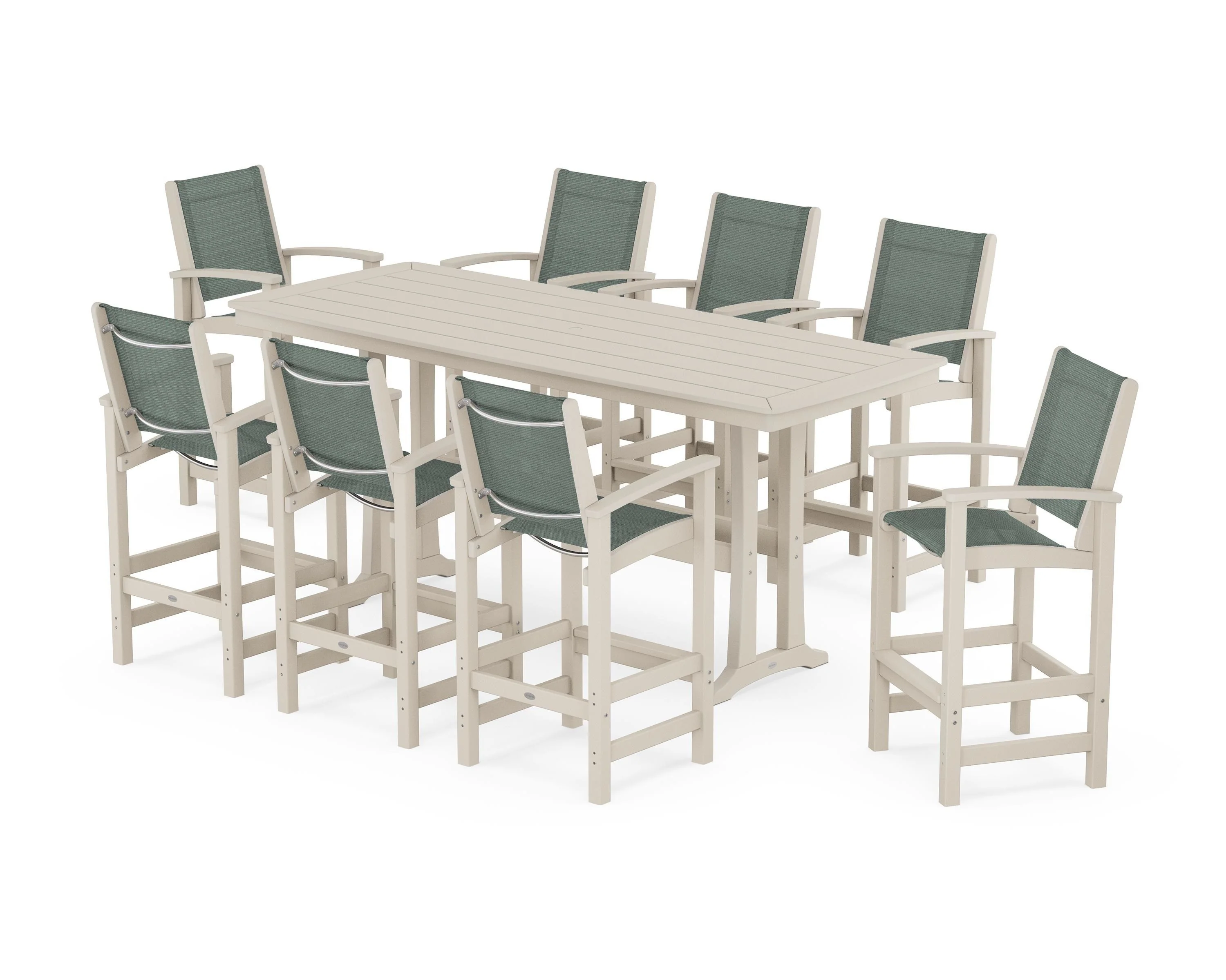 Coastal 9-Piece Bar Set with Trestle Legs - Image 52