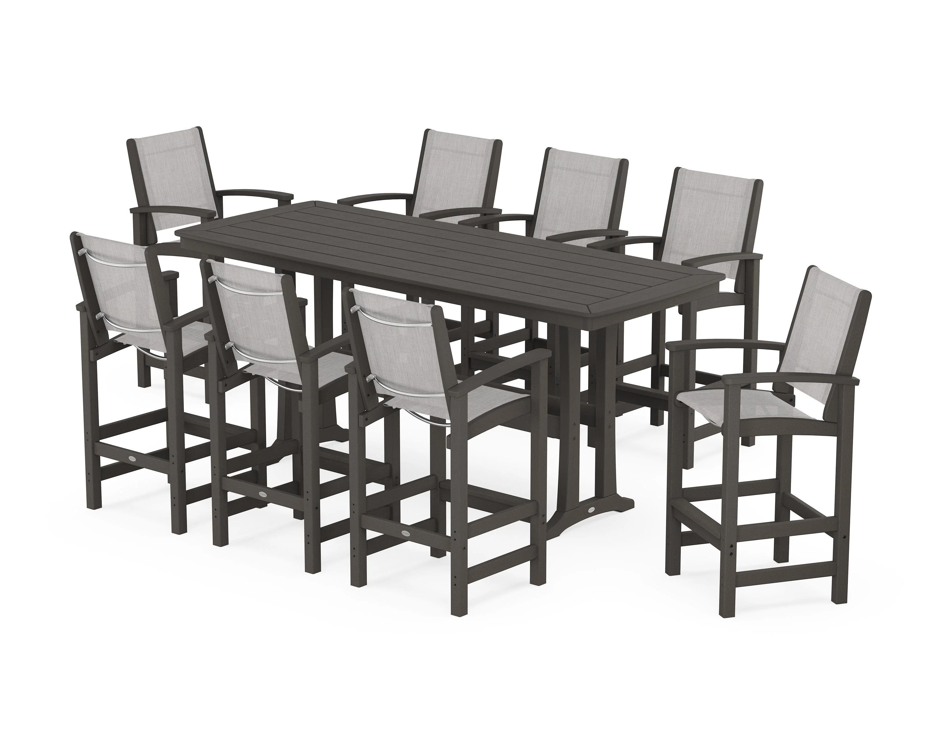 Coastal 9-Piece Bar Set with Trestle Legs - Image 53