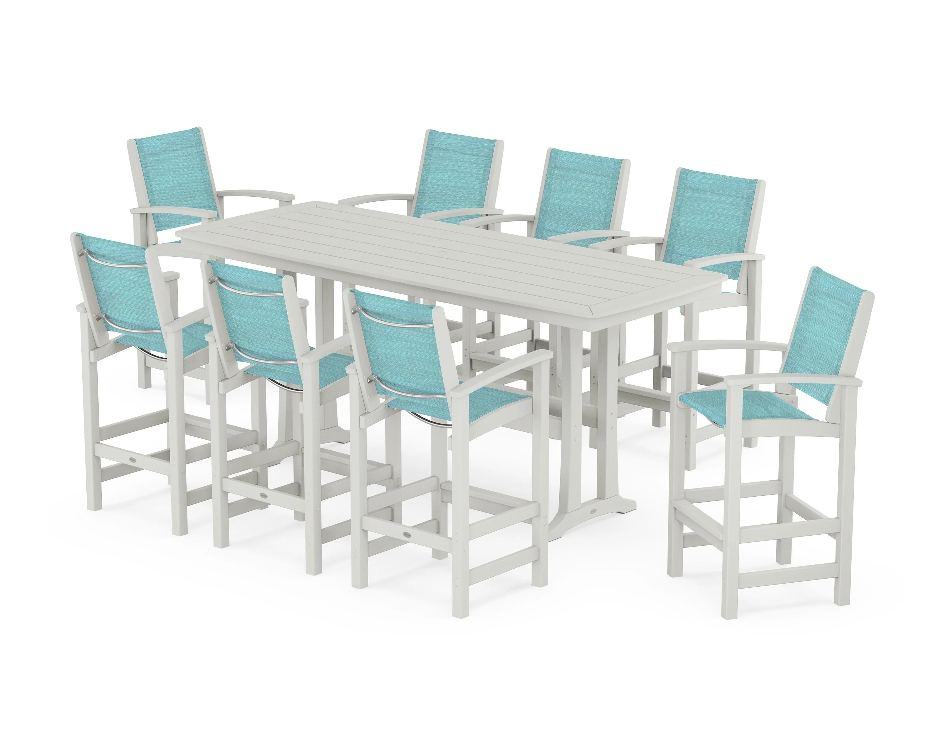 Coastal 9-Piece Bar Set with Trestle Legs - Image 56