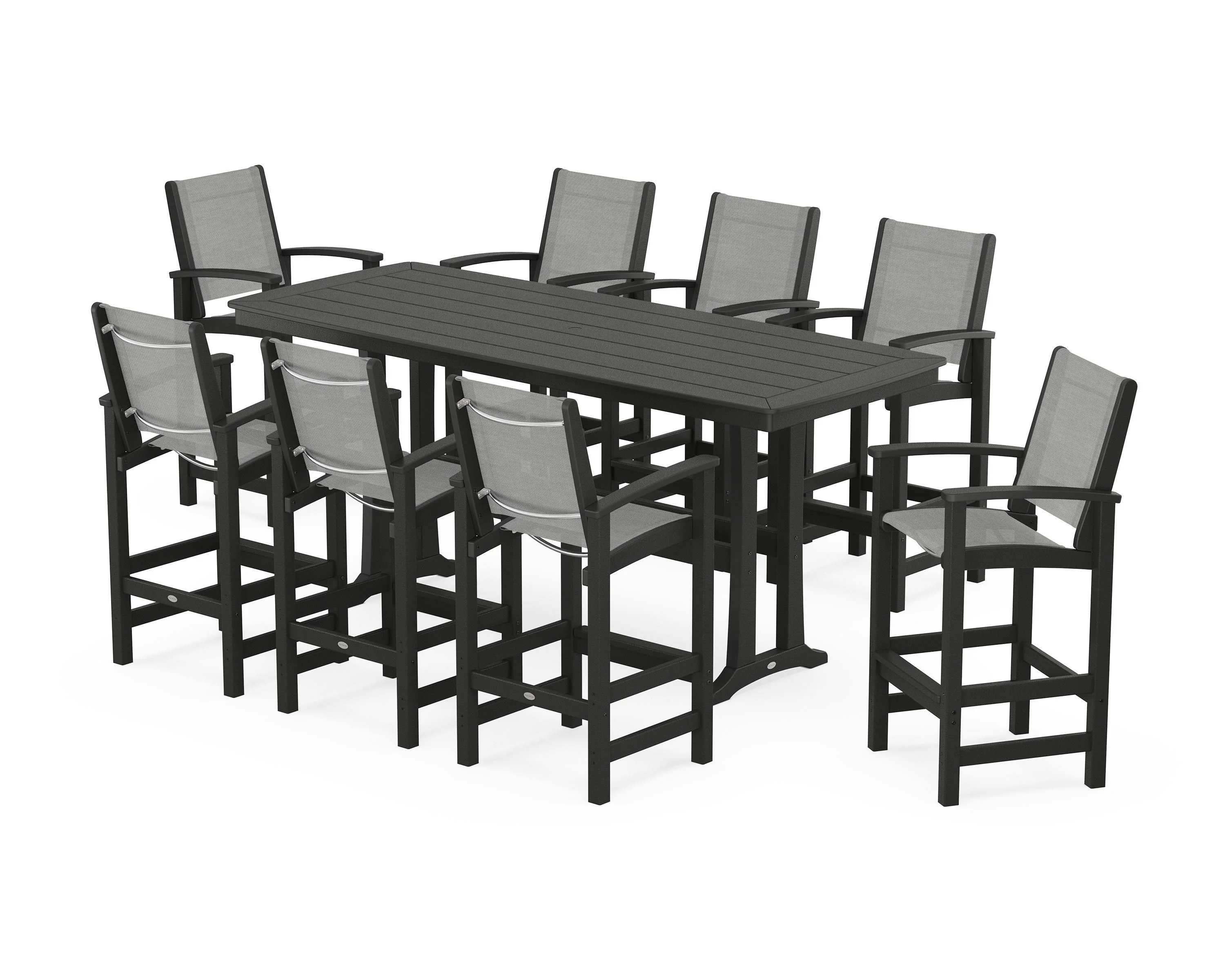 Coastal 9-Piece Bar Set with Trestle Legs - Image 6