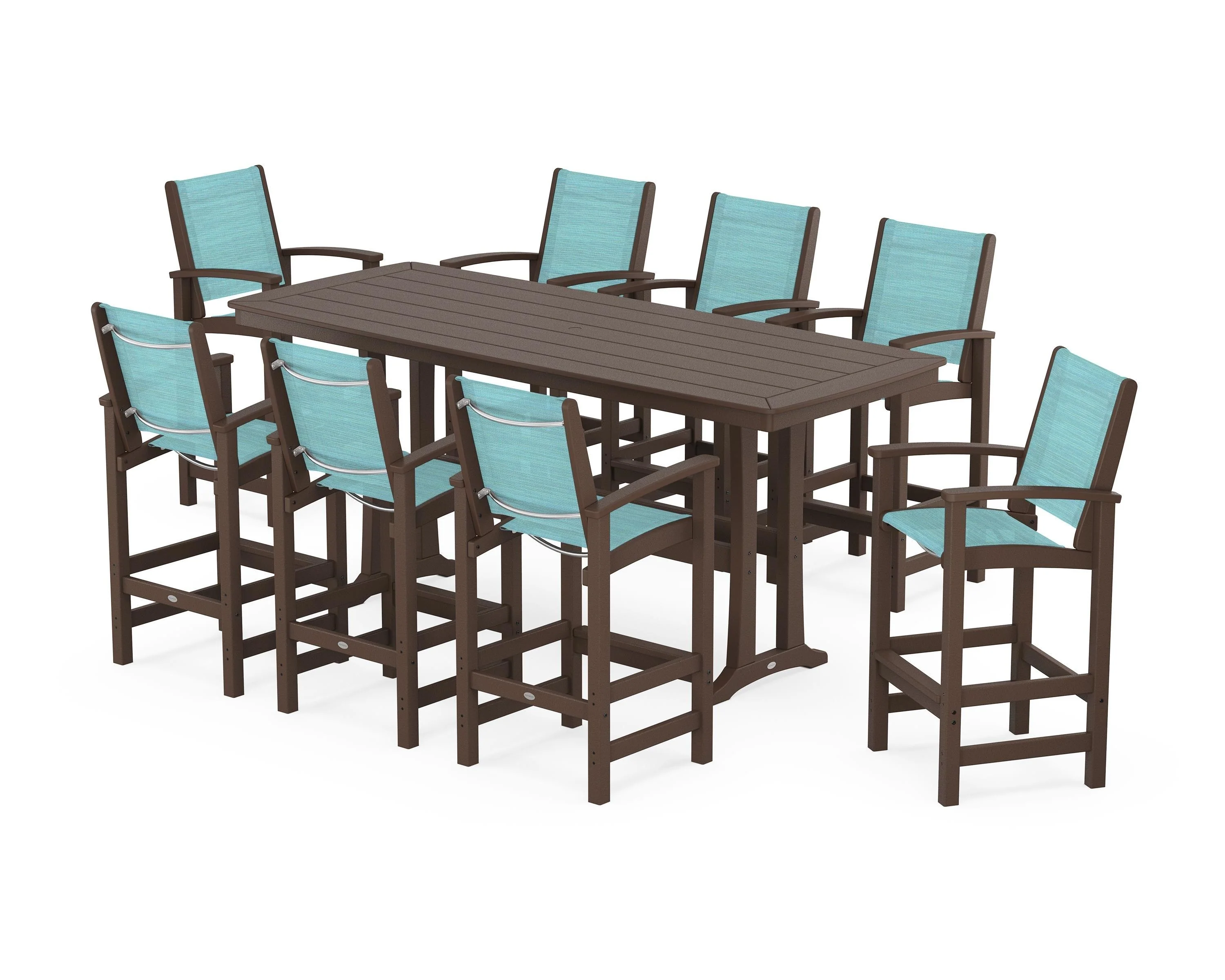 Coastal 9-Piece Bar Set with Trestle Legs - Image 60