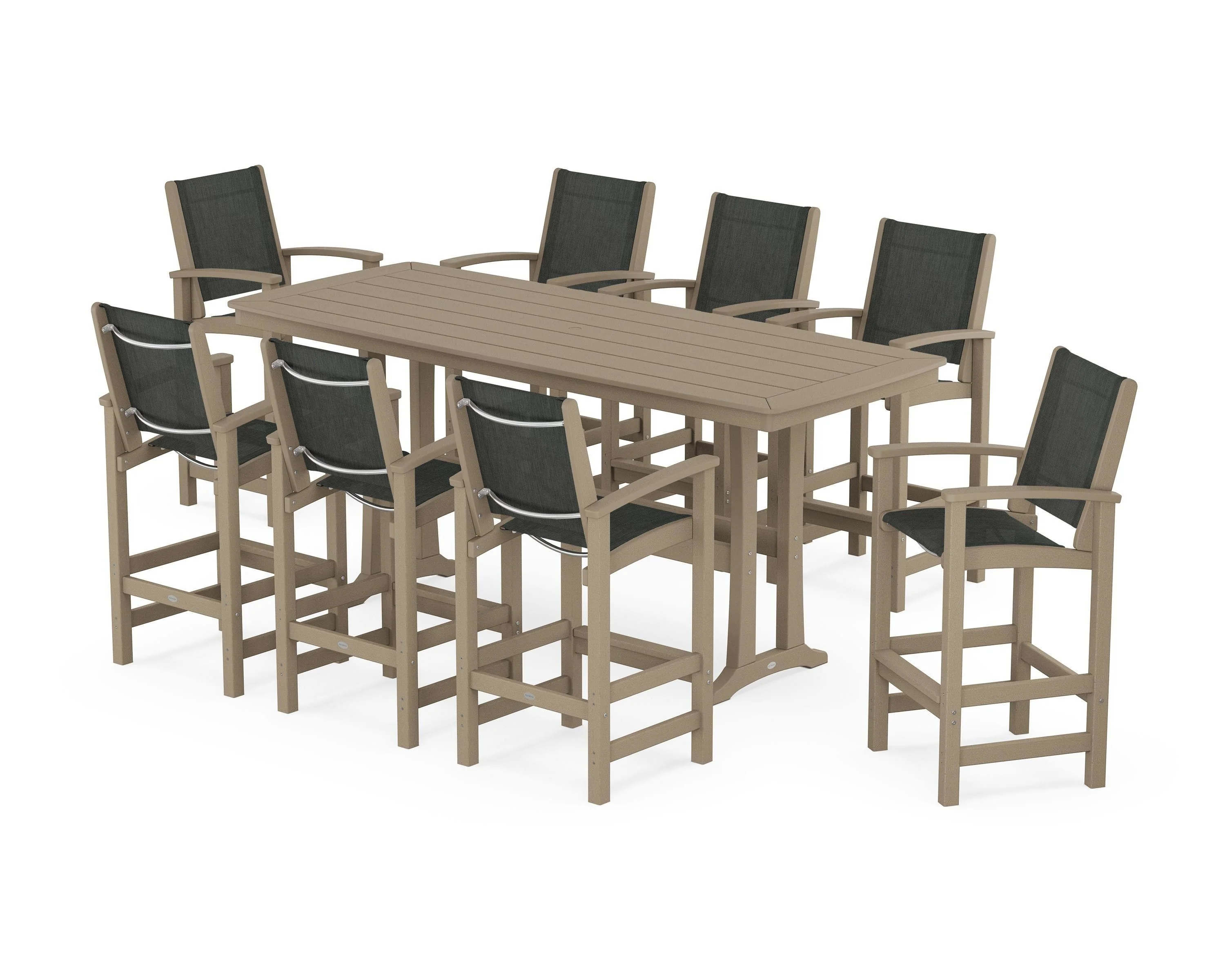 Coastal 9-Piece Bar Set with Trestle Legs - Image 62