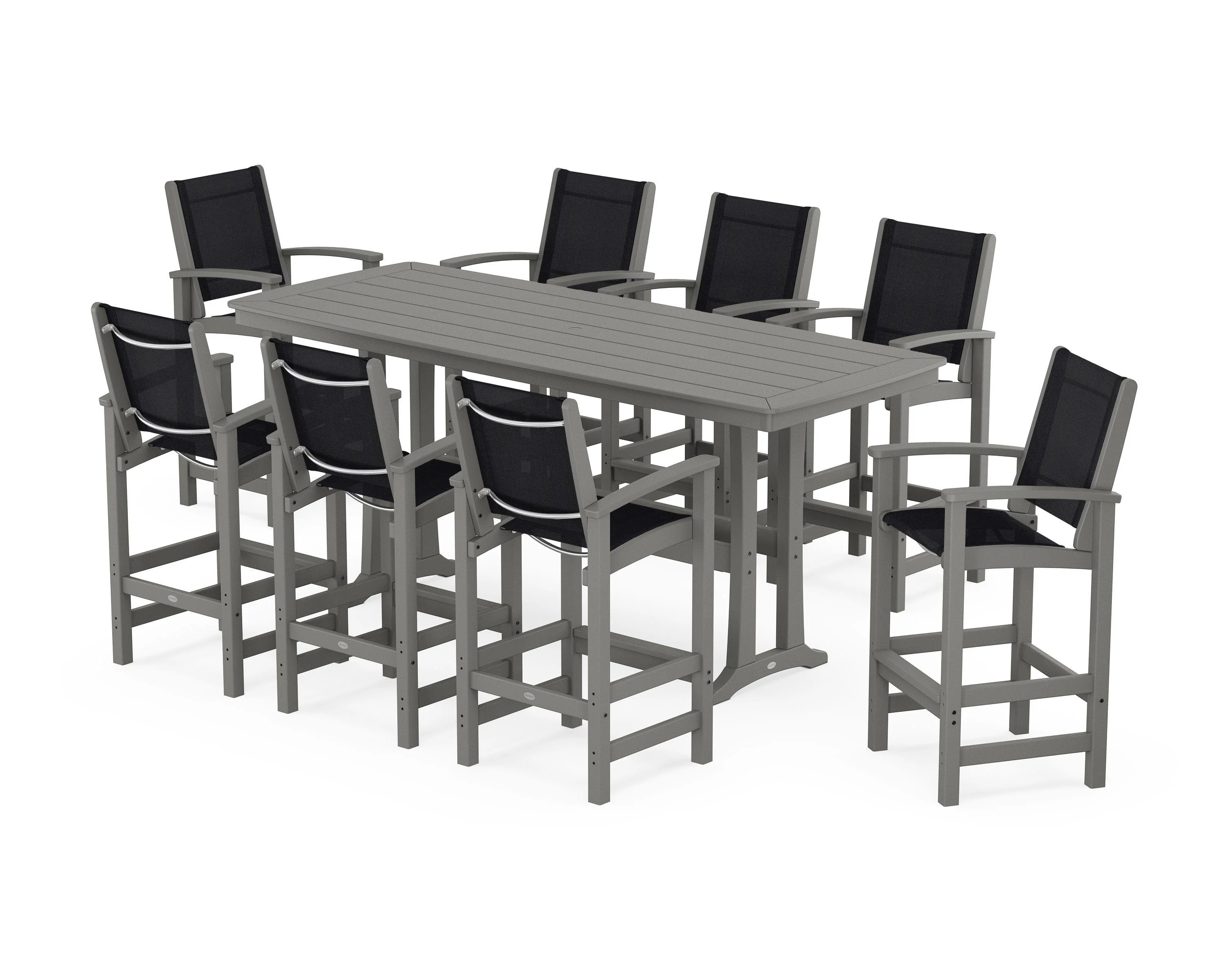 Coastal 9-Piece Bar Set with Trestle Legs - Image 64